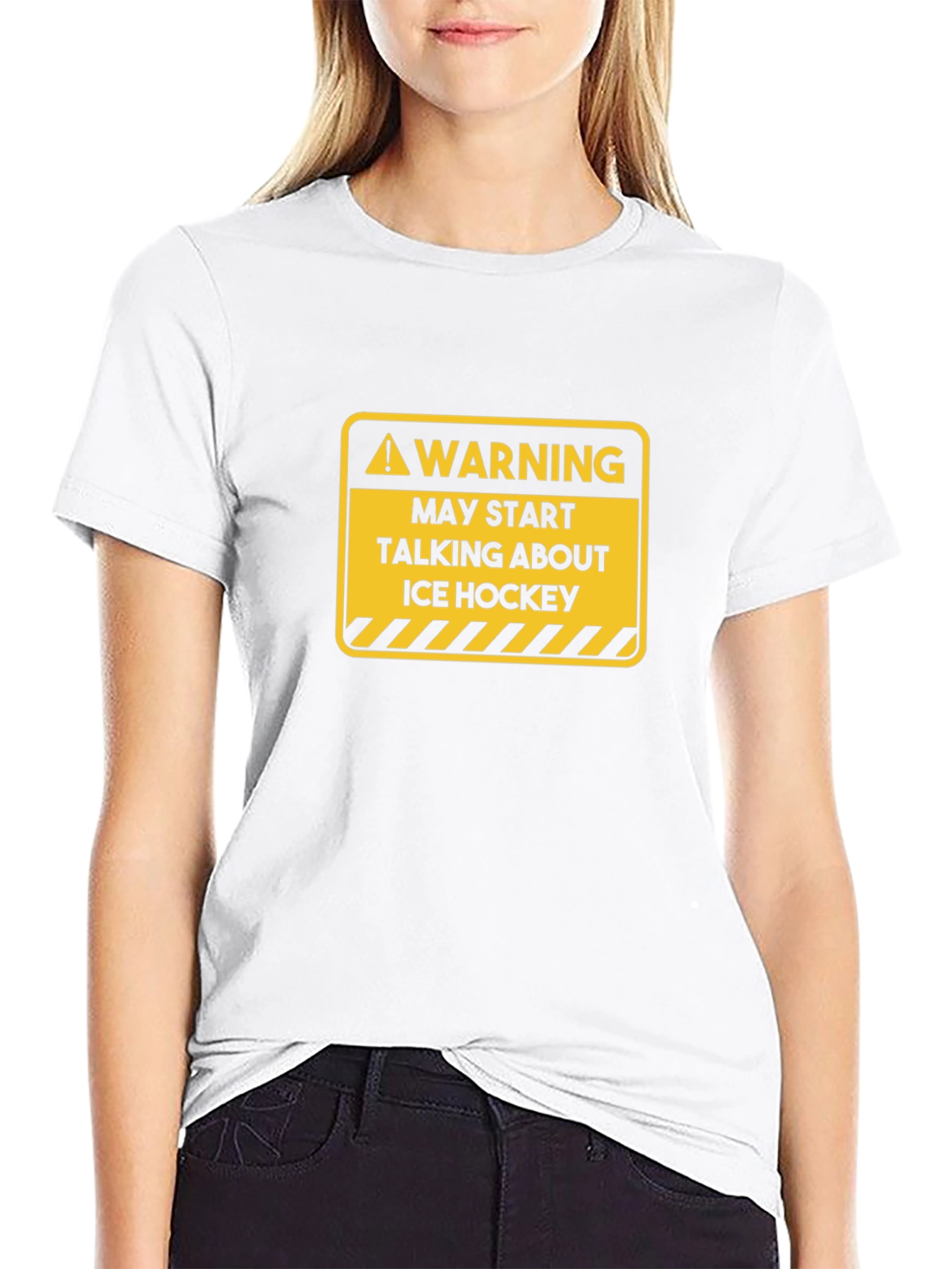 Warning: May Start Talking About Ice Hockey T-Shirt
