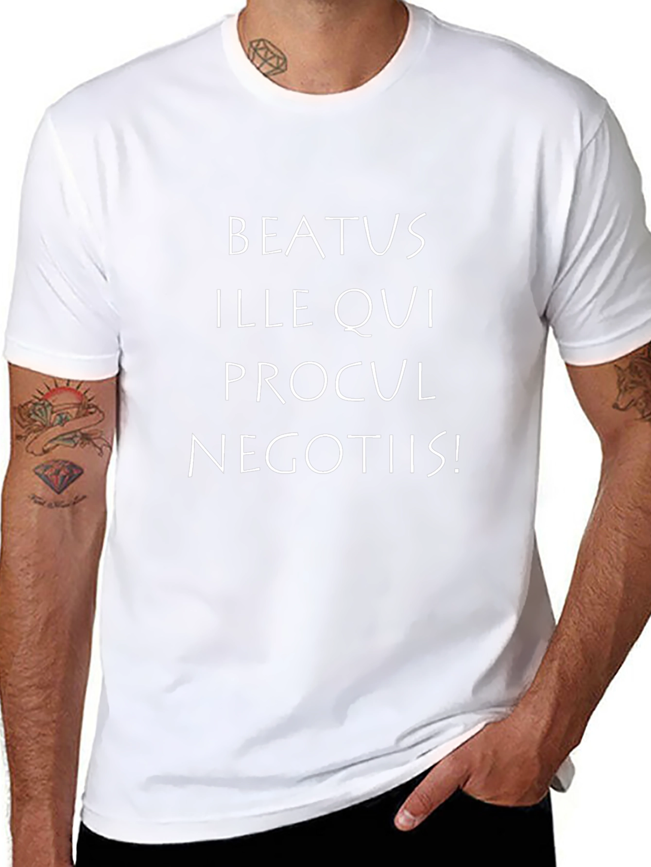 Beatus Ille Qui T-Shirt - Latin Quote Tee