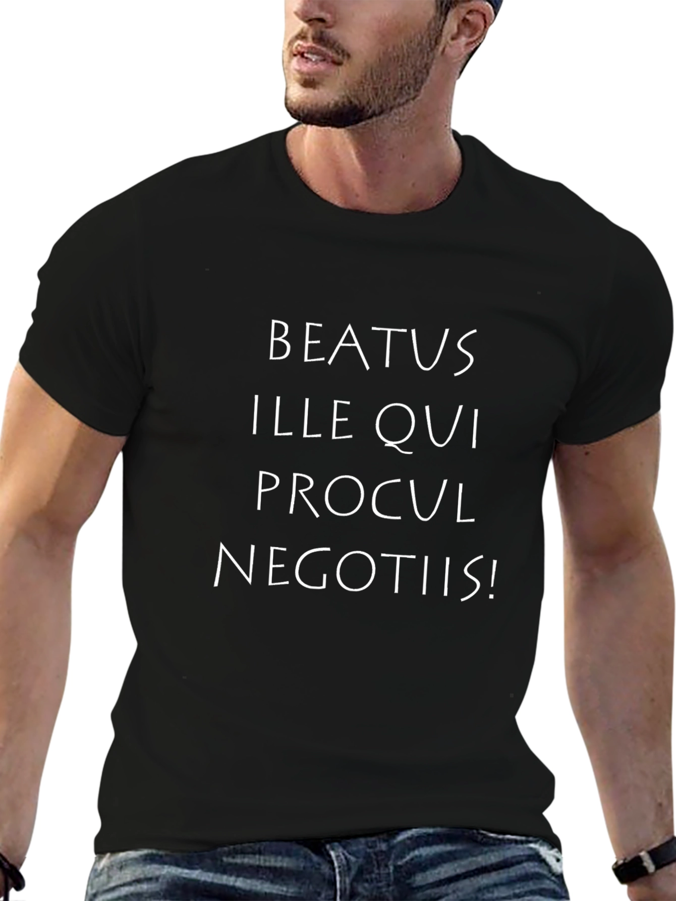Beatus Ille Qui T-Shirt - Latin Quote Tee
