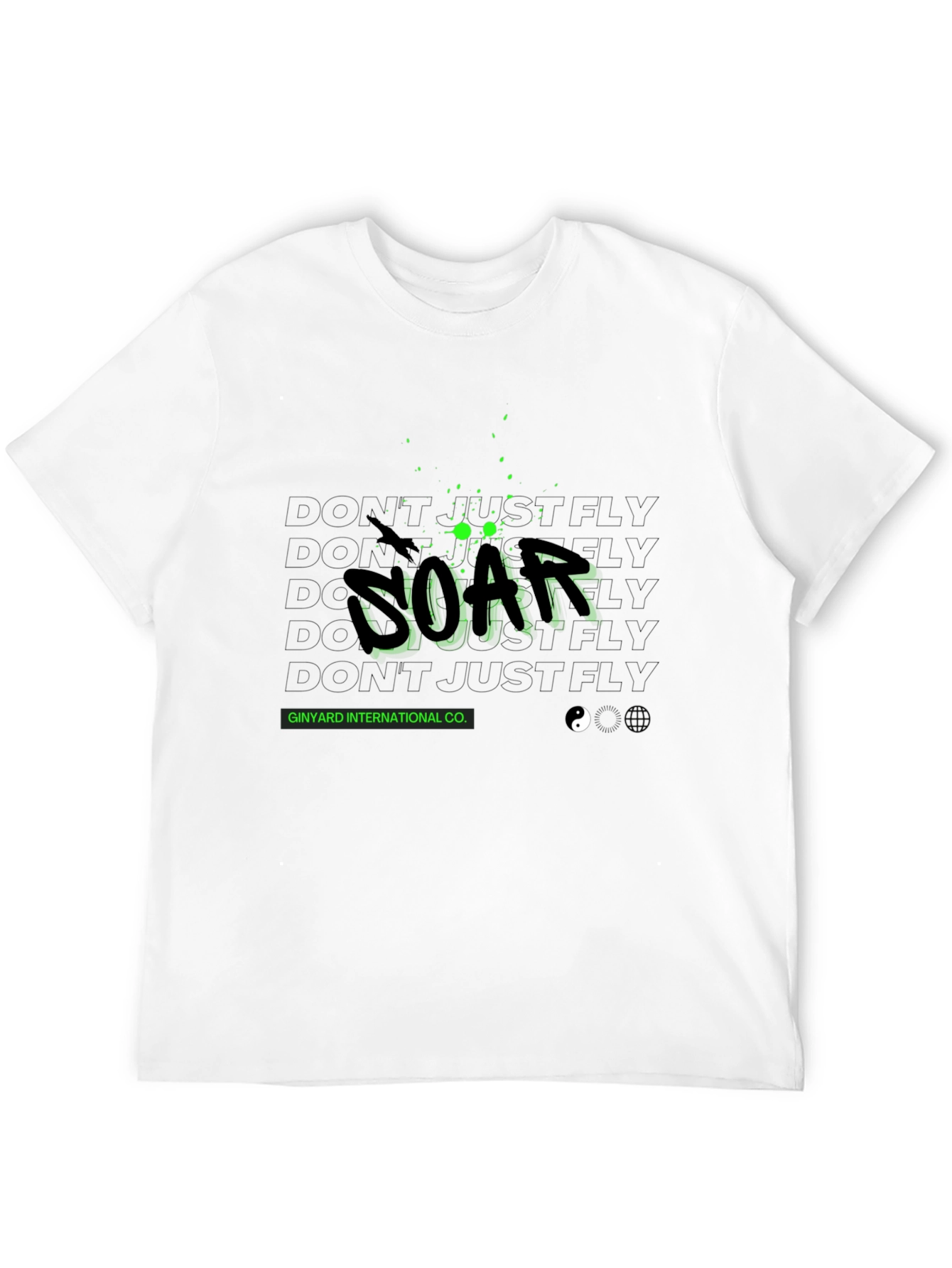 Soar Graphic Print Black T-Shirt