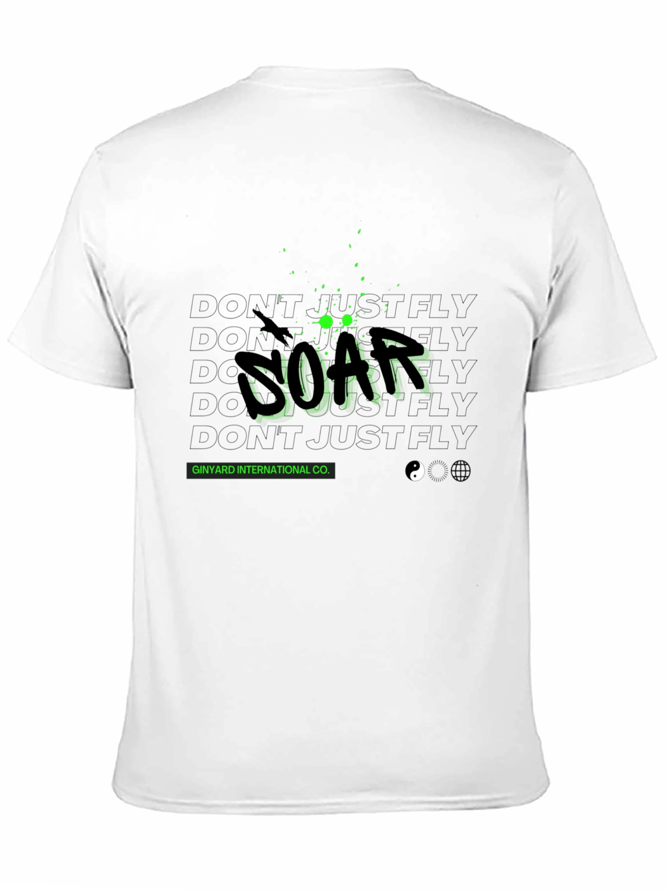 Soar Graphic Print Black T-Shirt