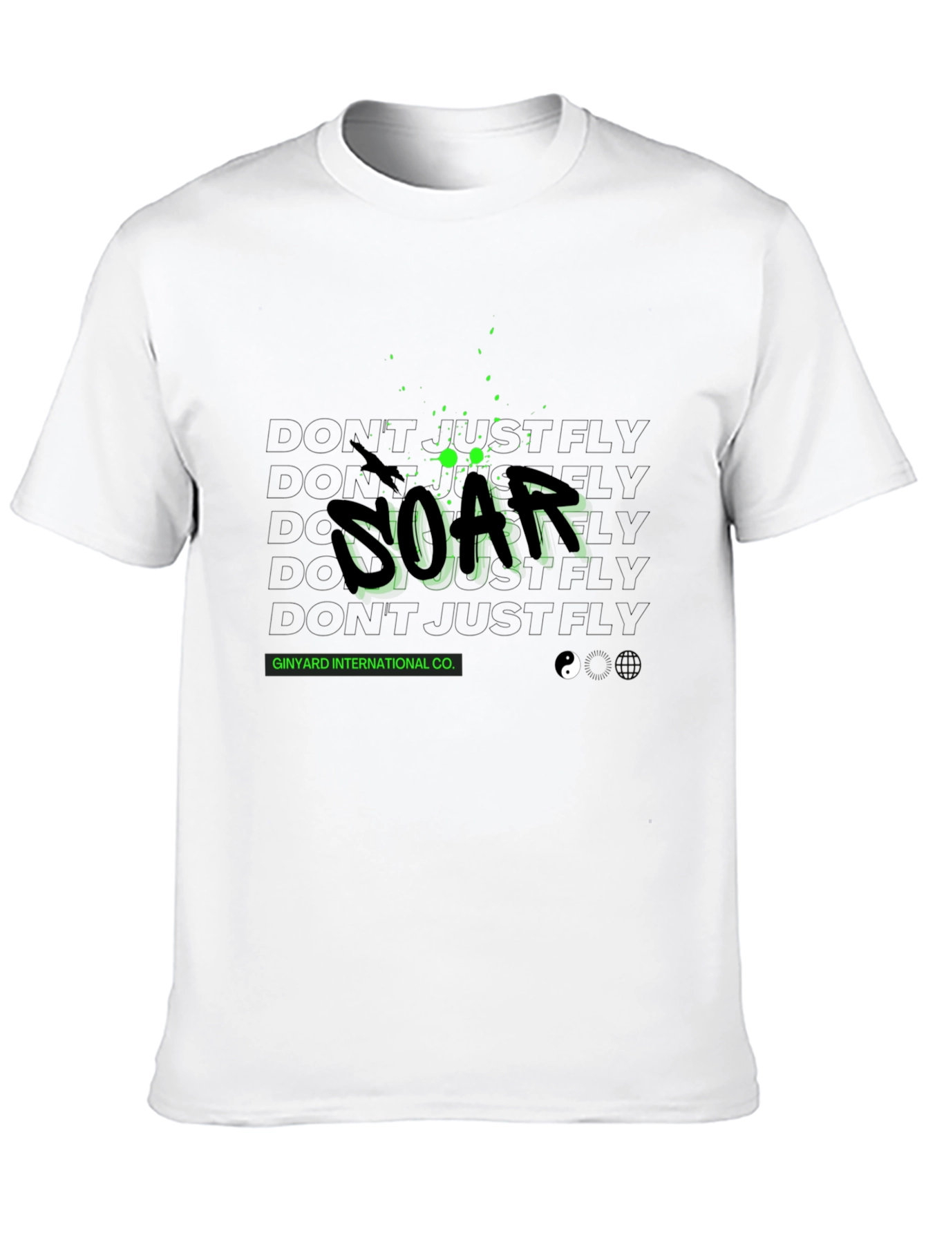 Soar Graphic Print Black T-Shirt