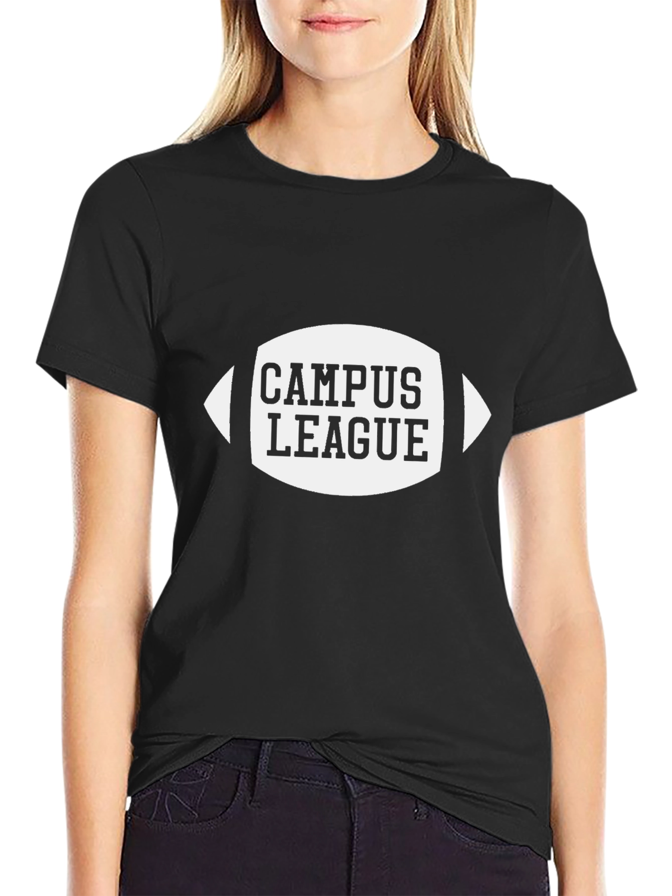Campus League Graphic T-Shirt - Black