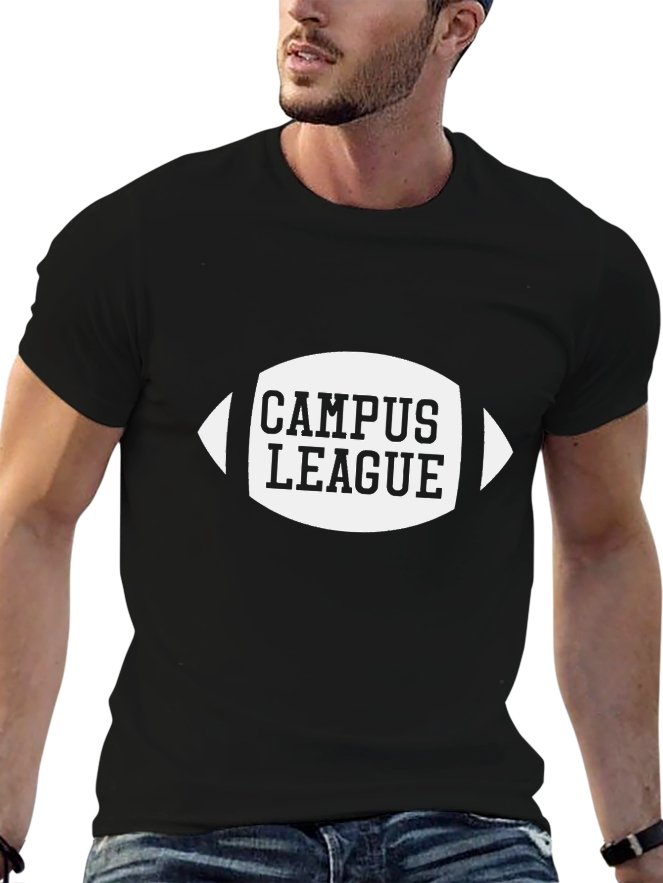 Campus League Graphic T-Shirt - Black