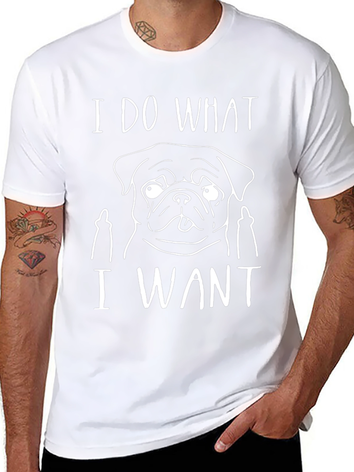 I Do What I Want Funny Pug T-Shirt