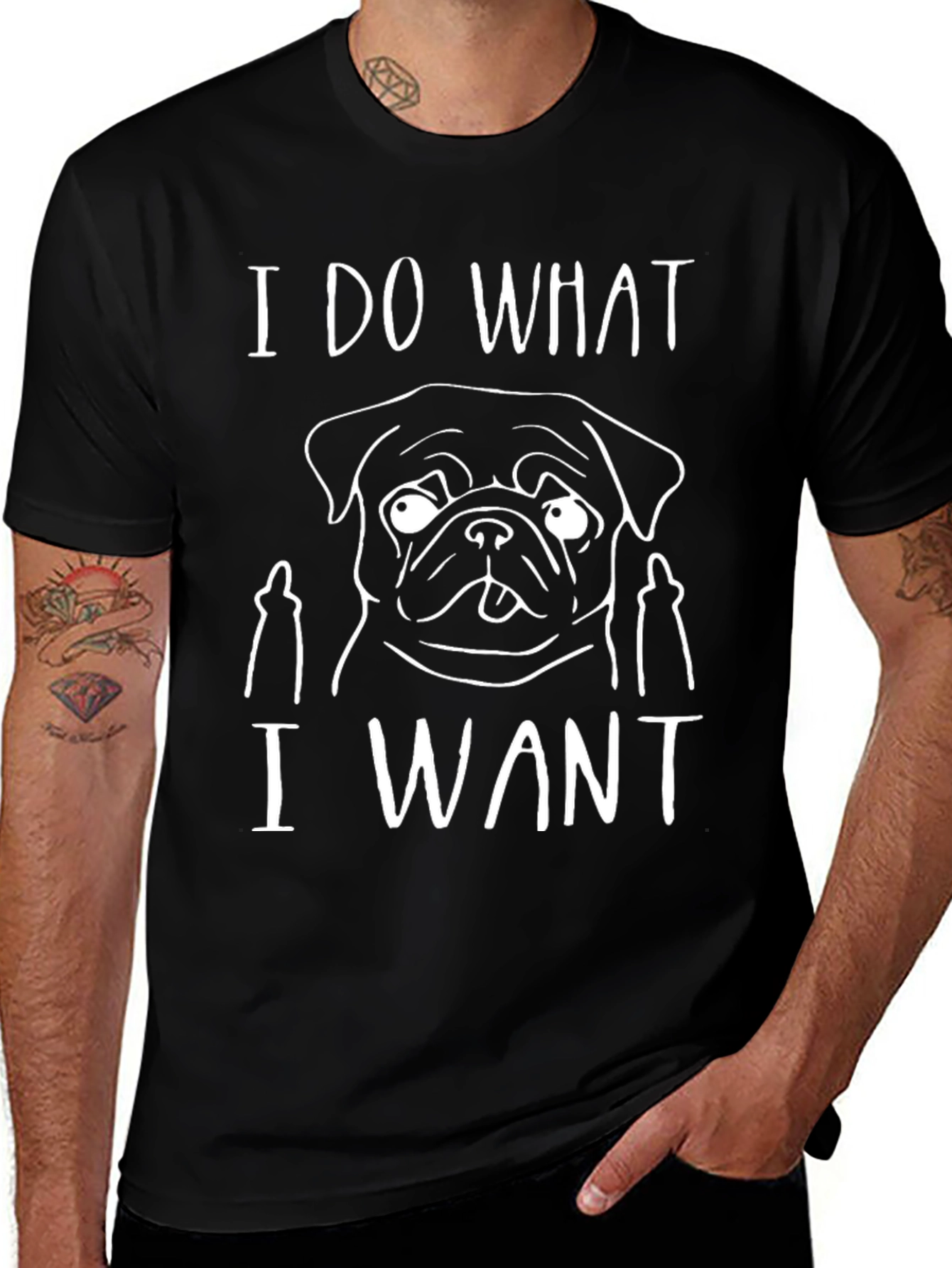 I Do What I Want Funny Pug T-Shirt