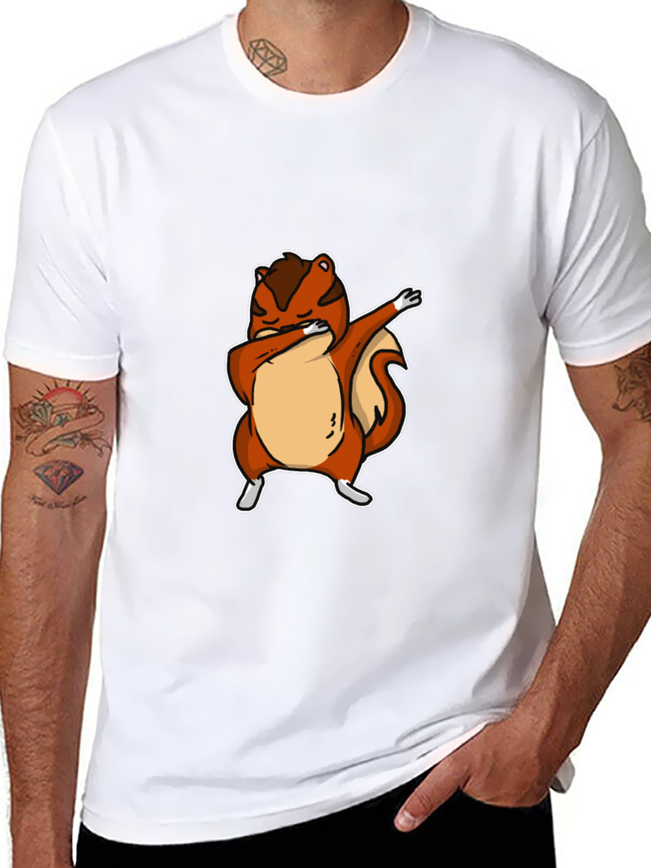 Dabbing Squirrel Graphic Tee - Cool Animal Design