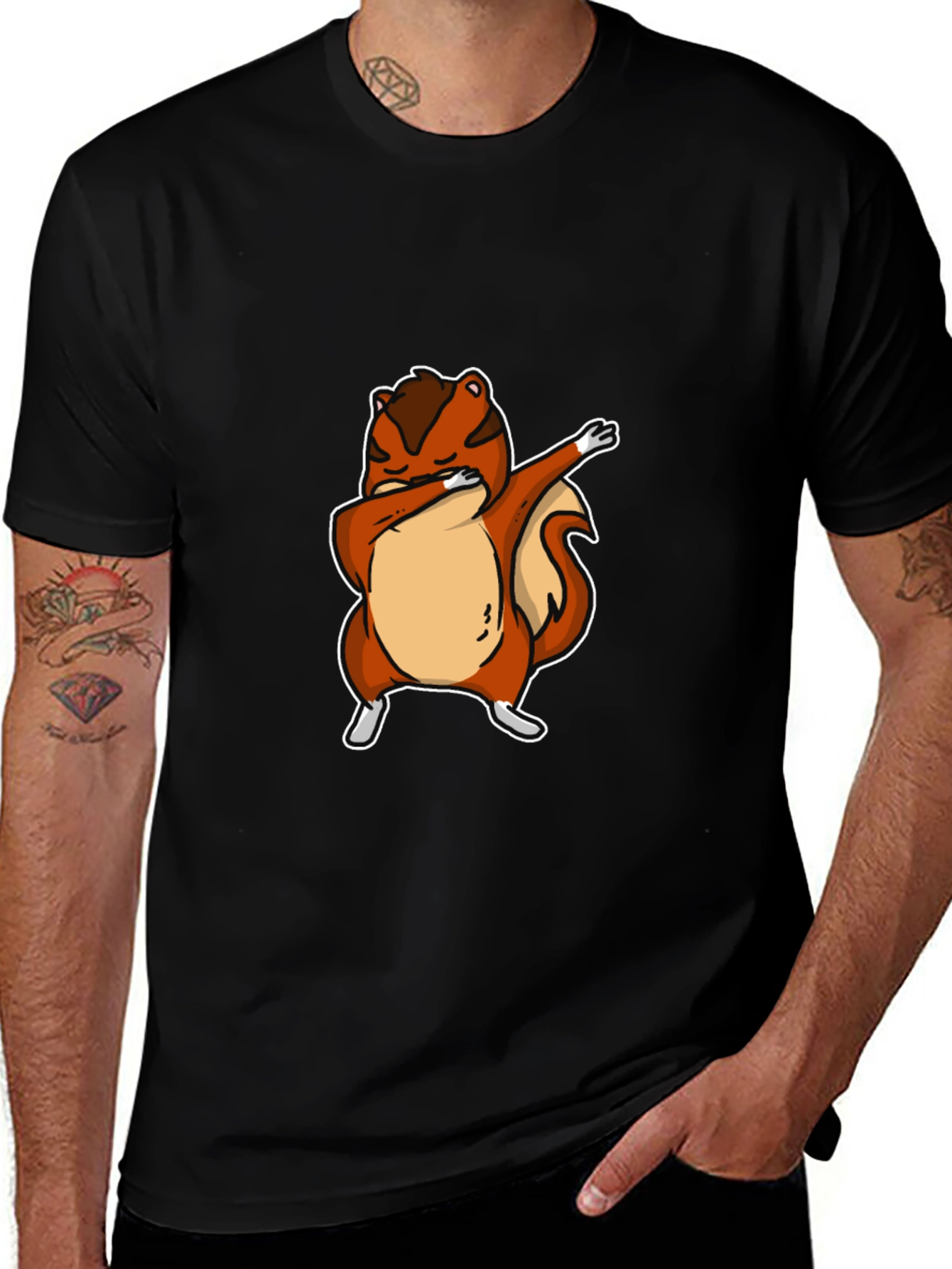 Dabbing Squirrel Graphic Tee - Cool Animal Design