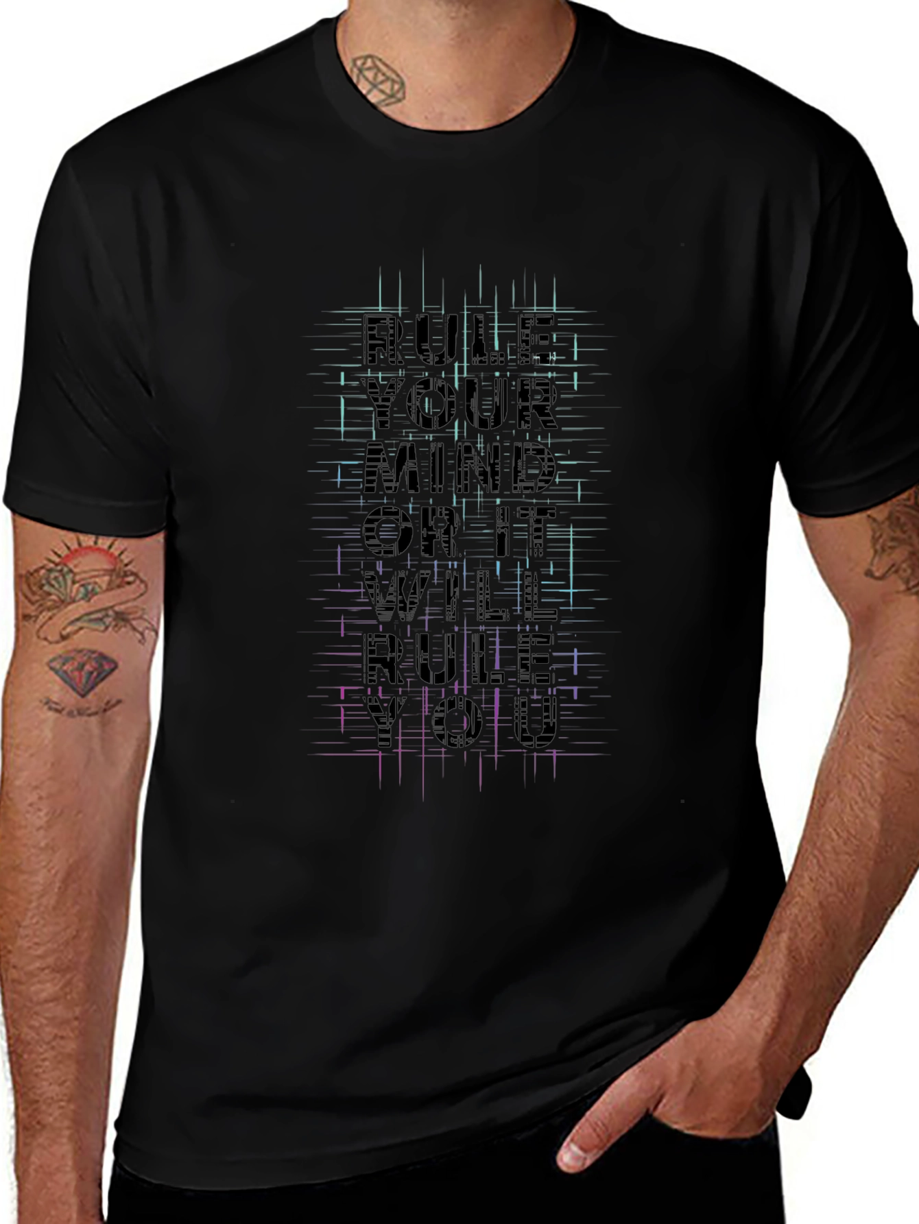Rule Your Mind Graphic Tee - Black
