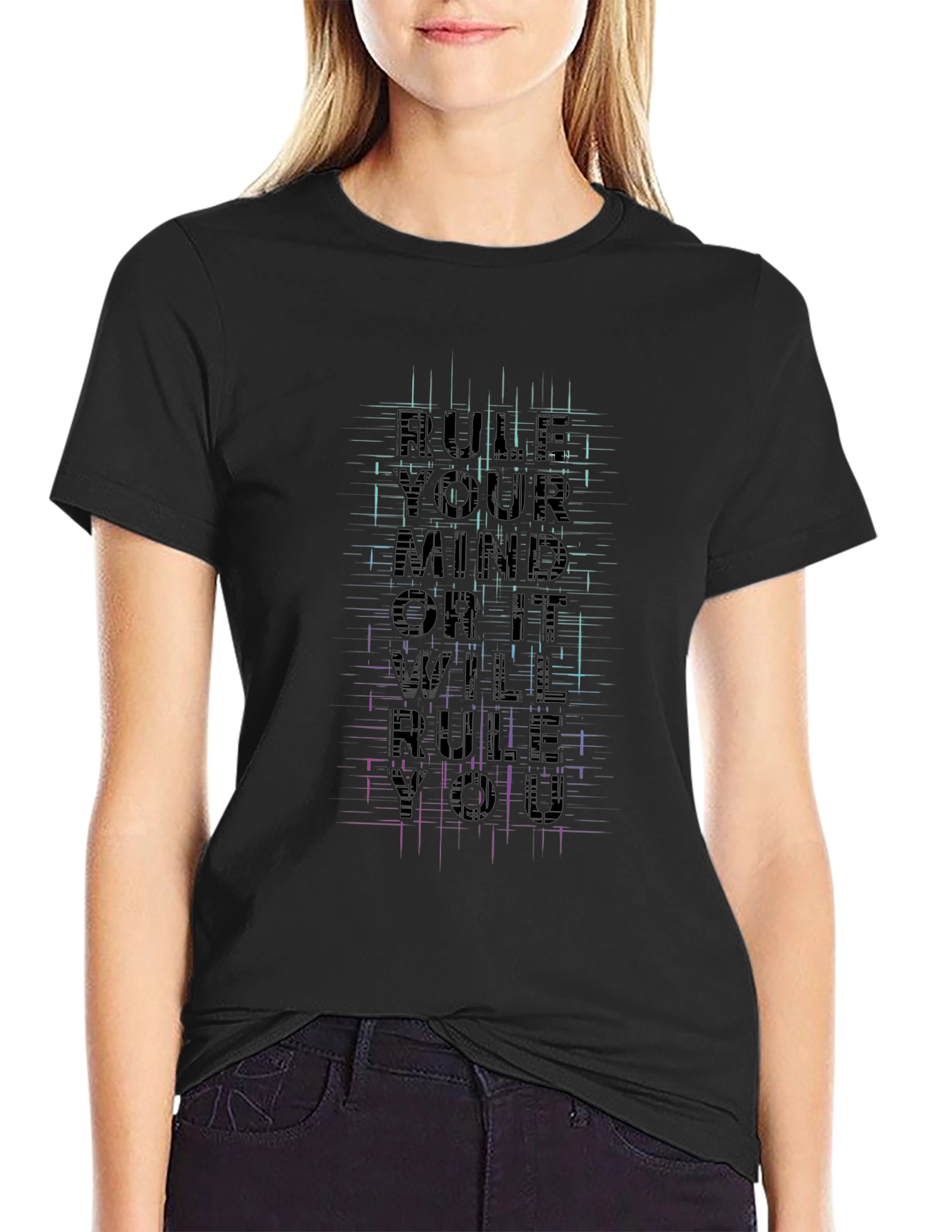 Rule Your Mind Graphic Tee - Black