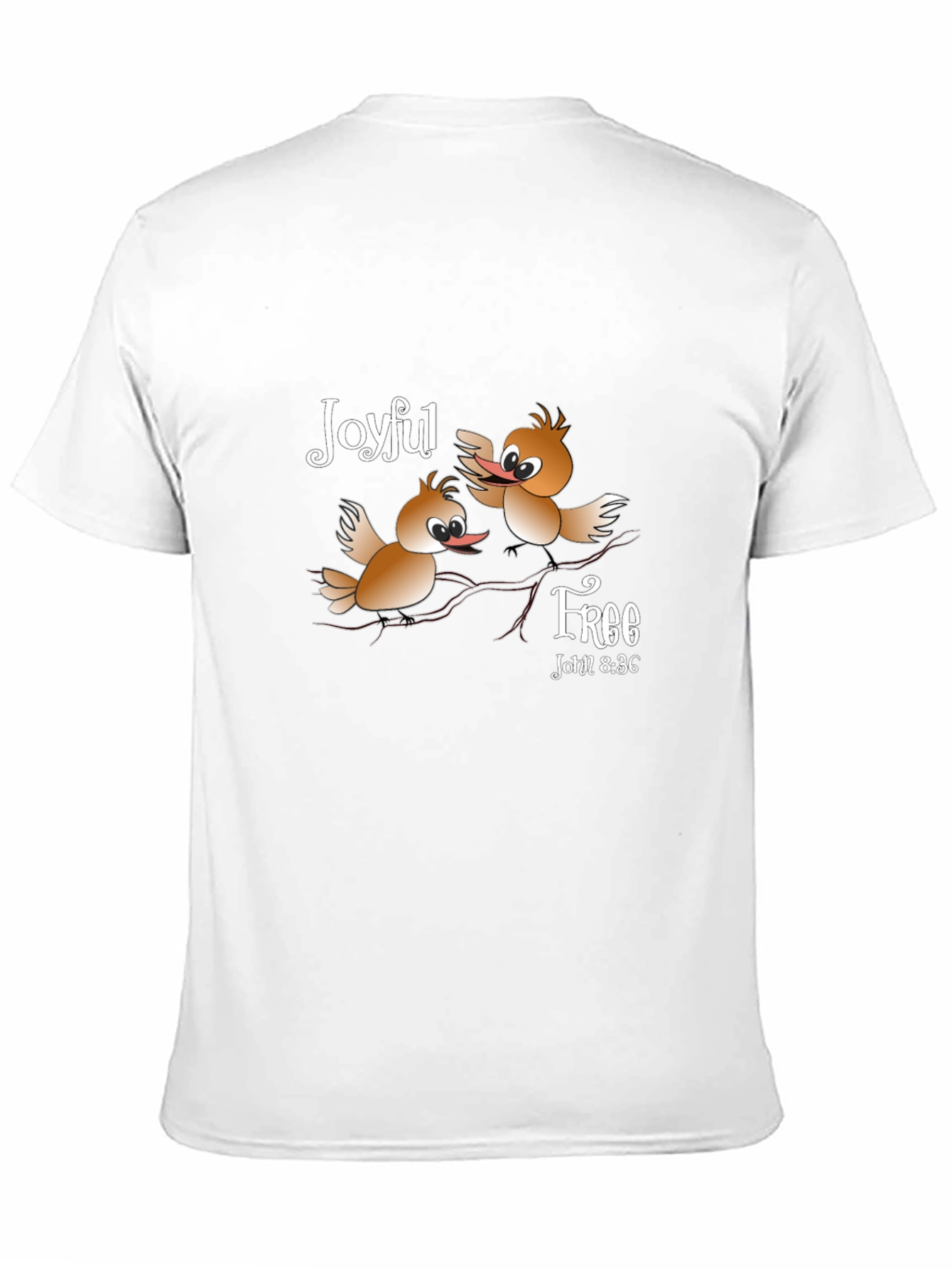 Joyful Free Bird T-Shirt - Christian Verse John 8:36