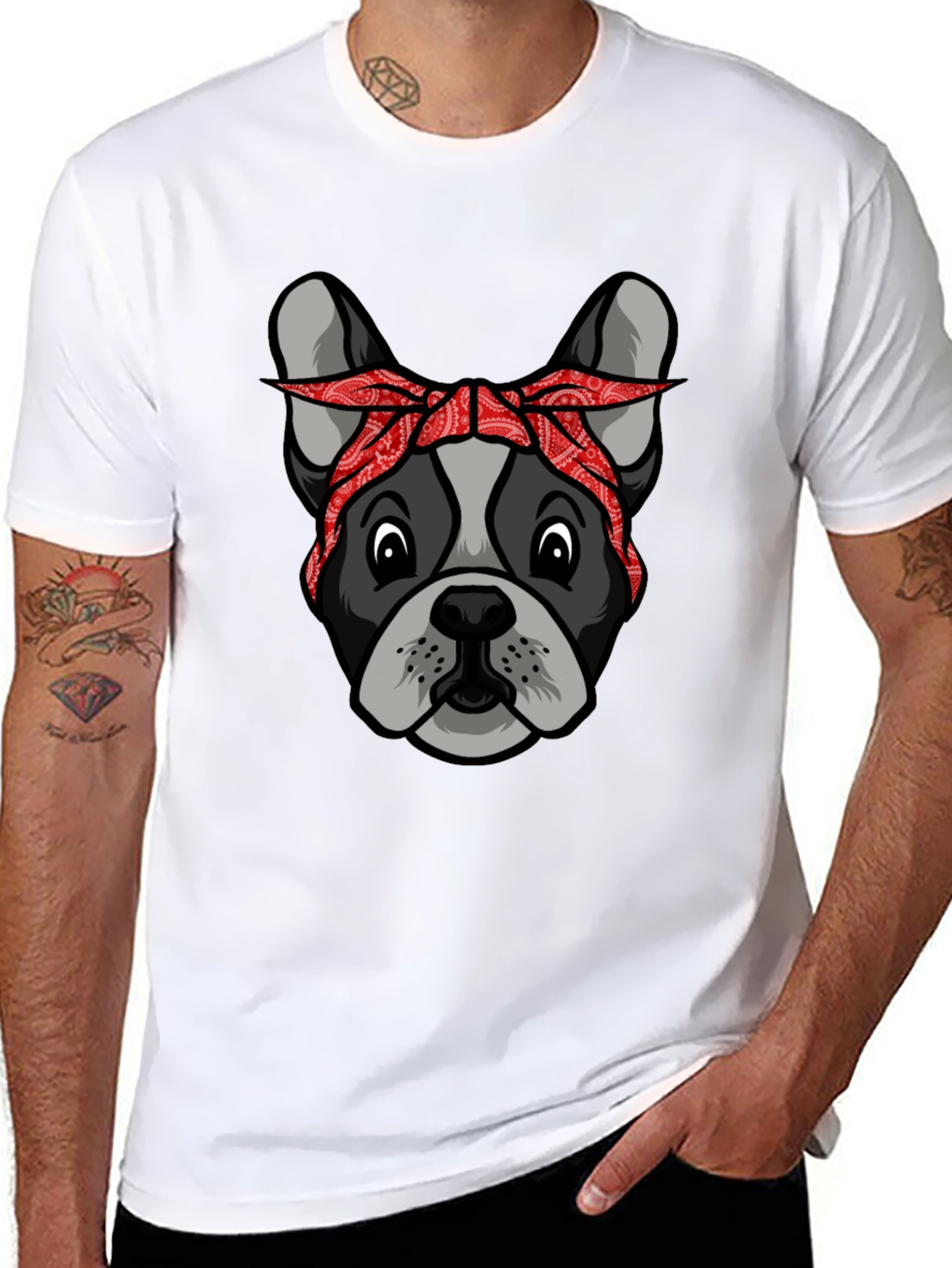 Bandana Dog Graphic T-Shirt