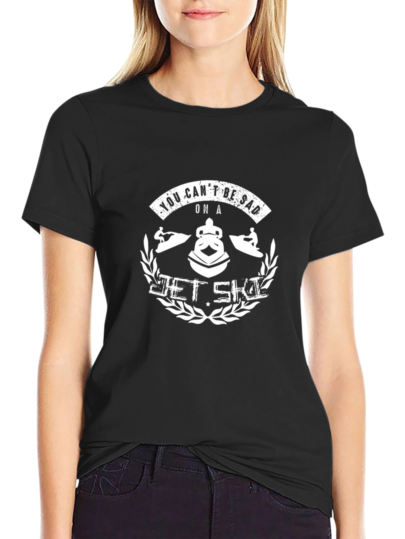 Jet Ski Graphic T-Shirt - You Cant Be Sad