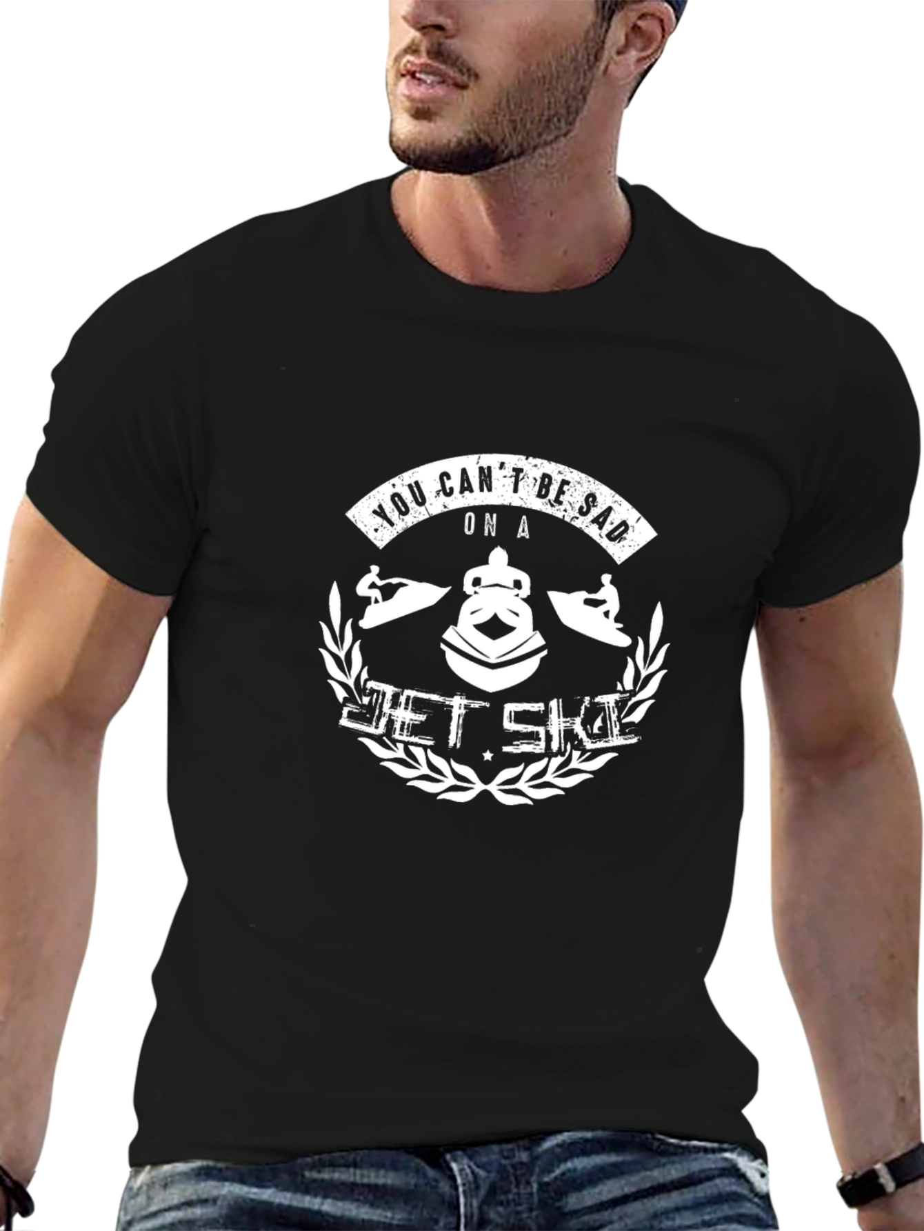 Jet Ski Graphic T-Shirt - You Cant Be Sad