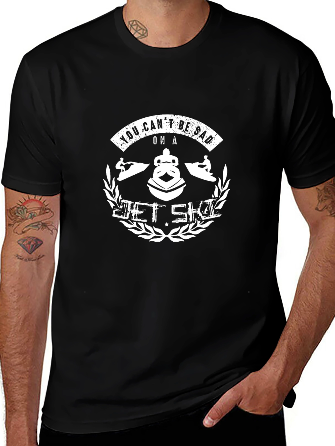 Jet Ski Graphic T-Shirt - You Cant Be Sad