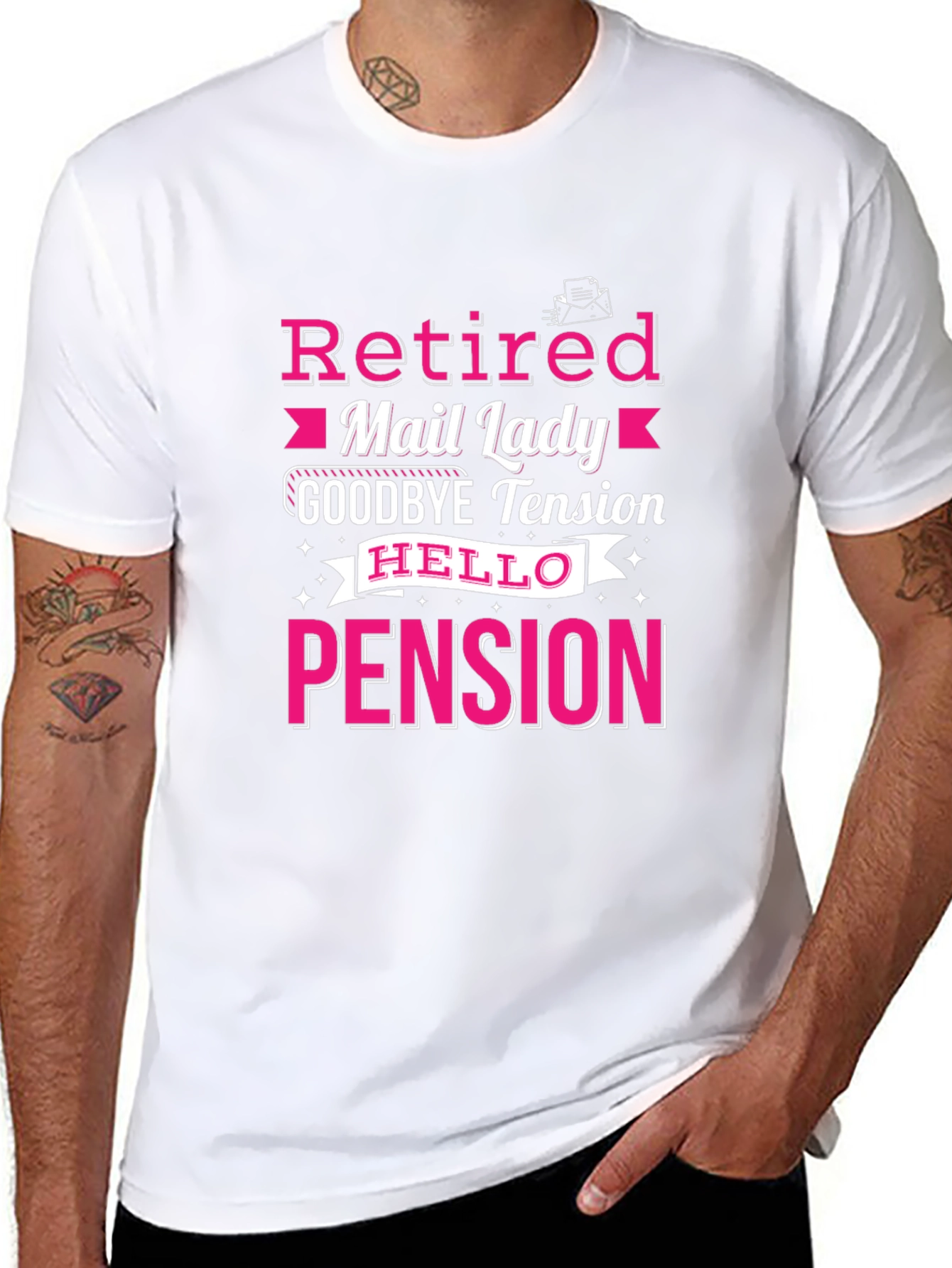 Retired Mail Lady T-Shirt Pension Gift