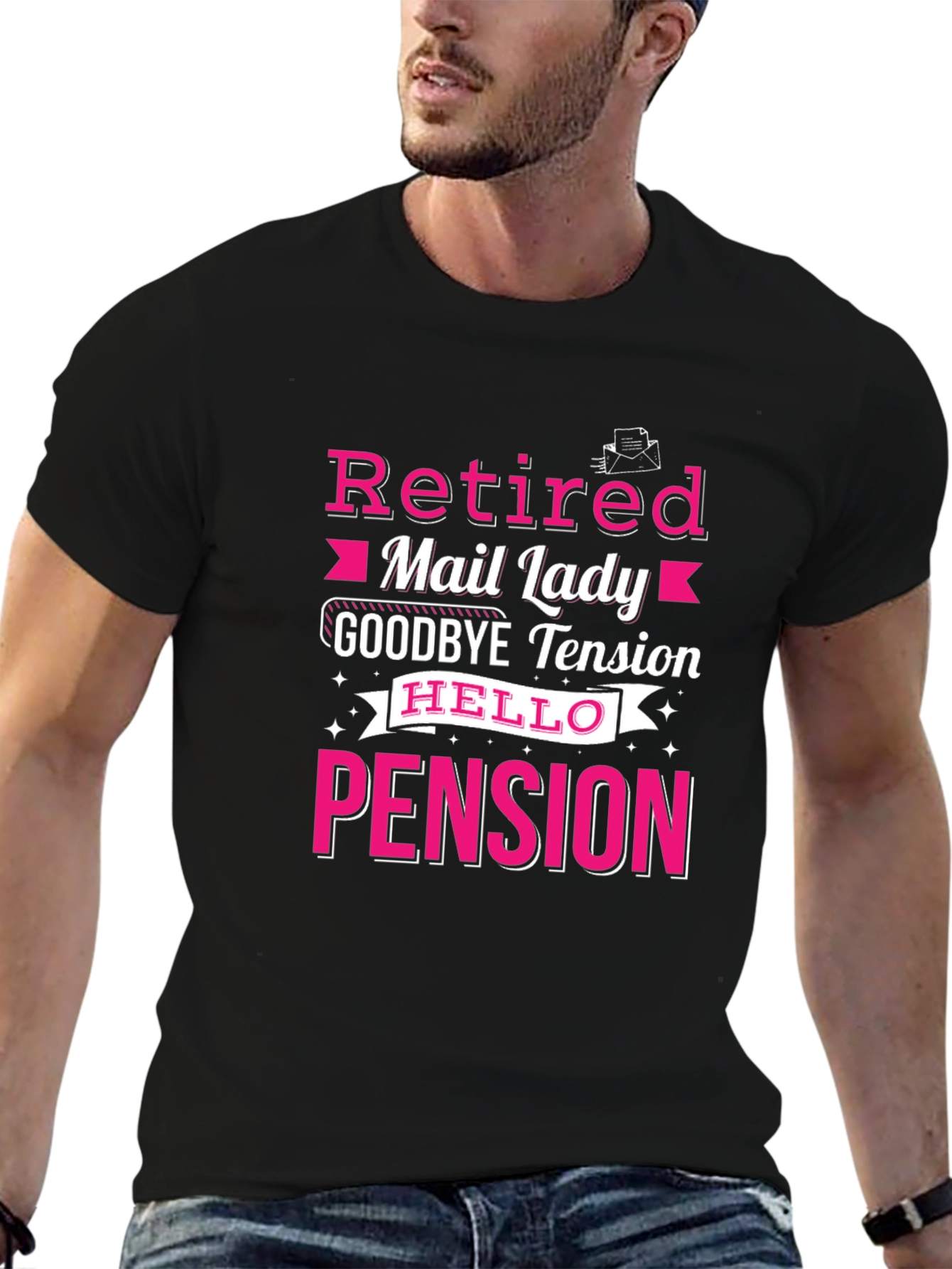 Retired Mail Lady T-Shirt Pension Gift