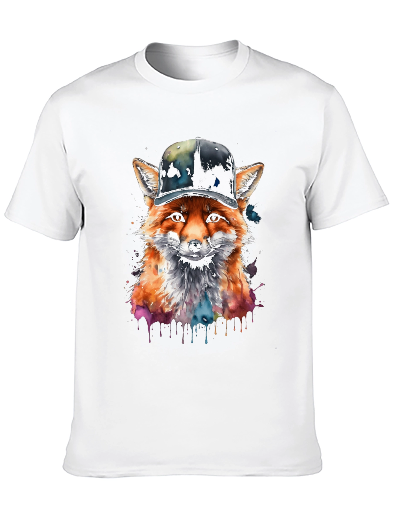 Fox in Hat Graphic Tee - Trendy Streetwear