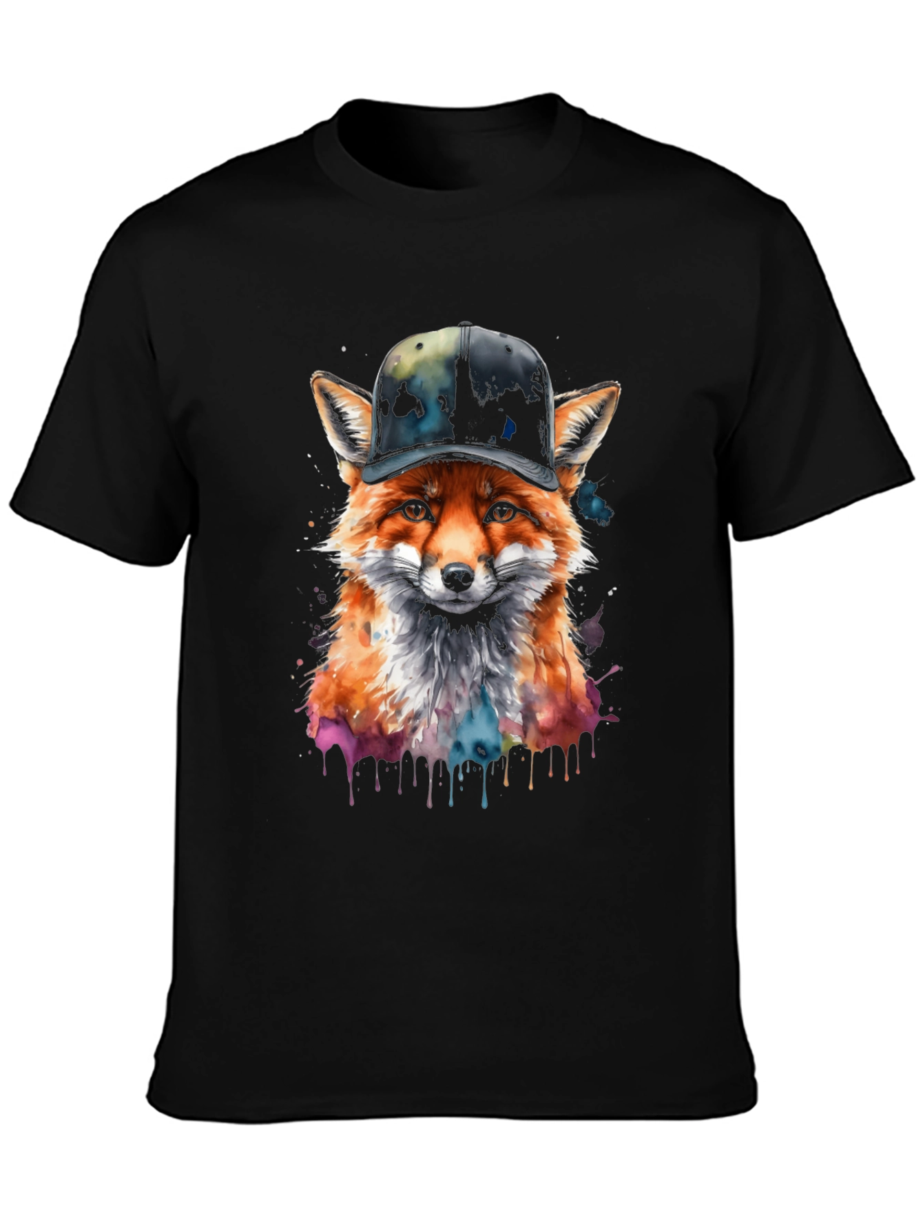 Fox in Hat Graphic Tee - Trendy Streetwear