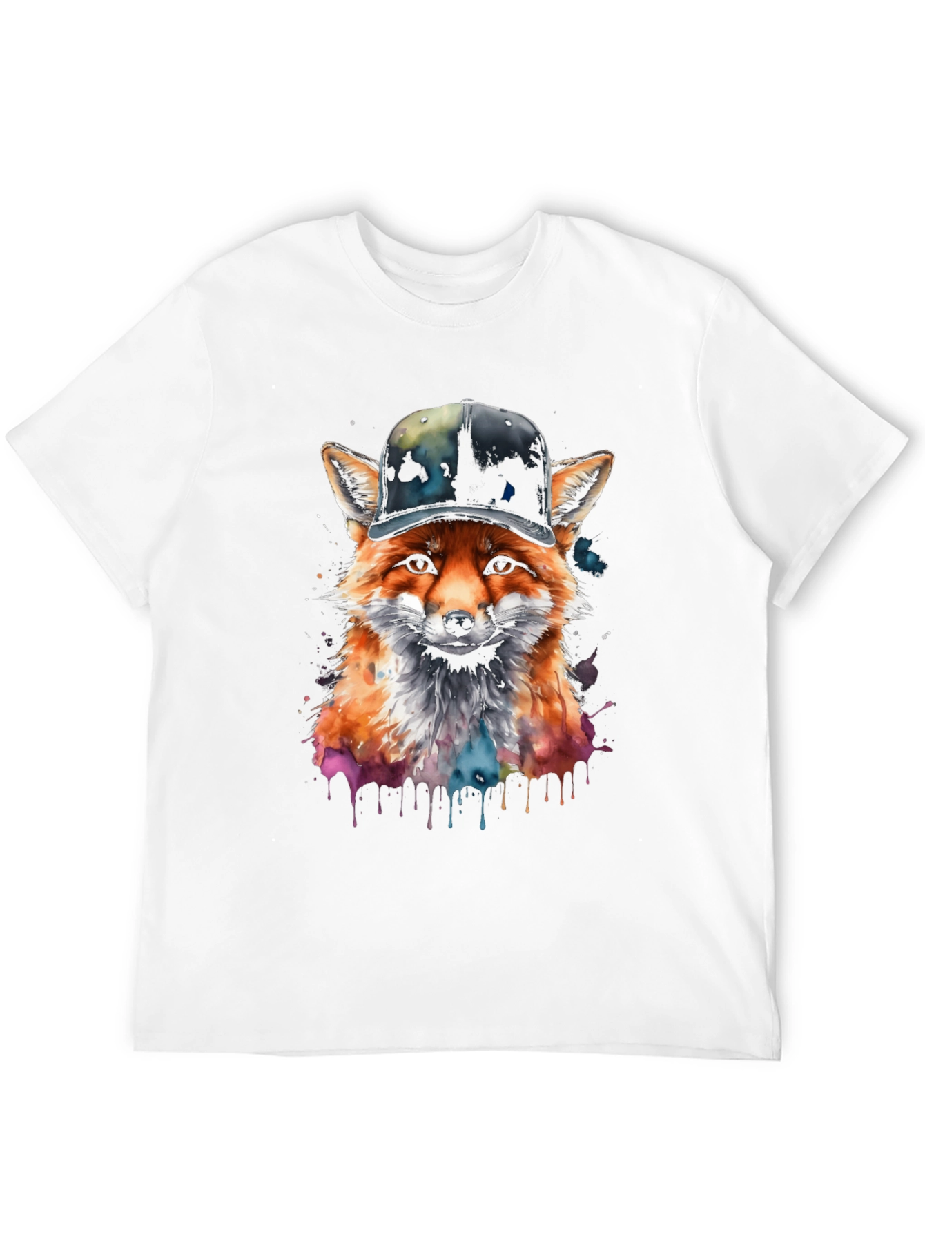 Fox in Hat Graphic Tee - Trendy Streetwear