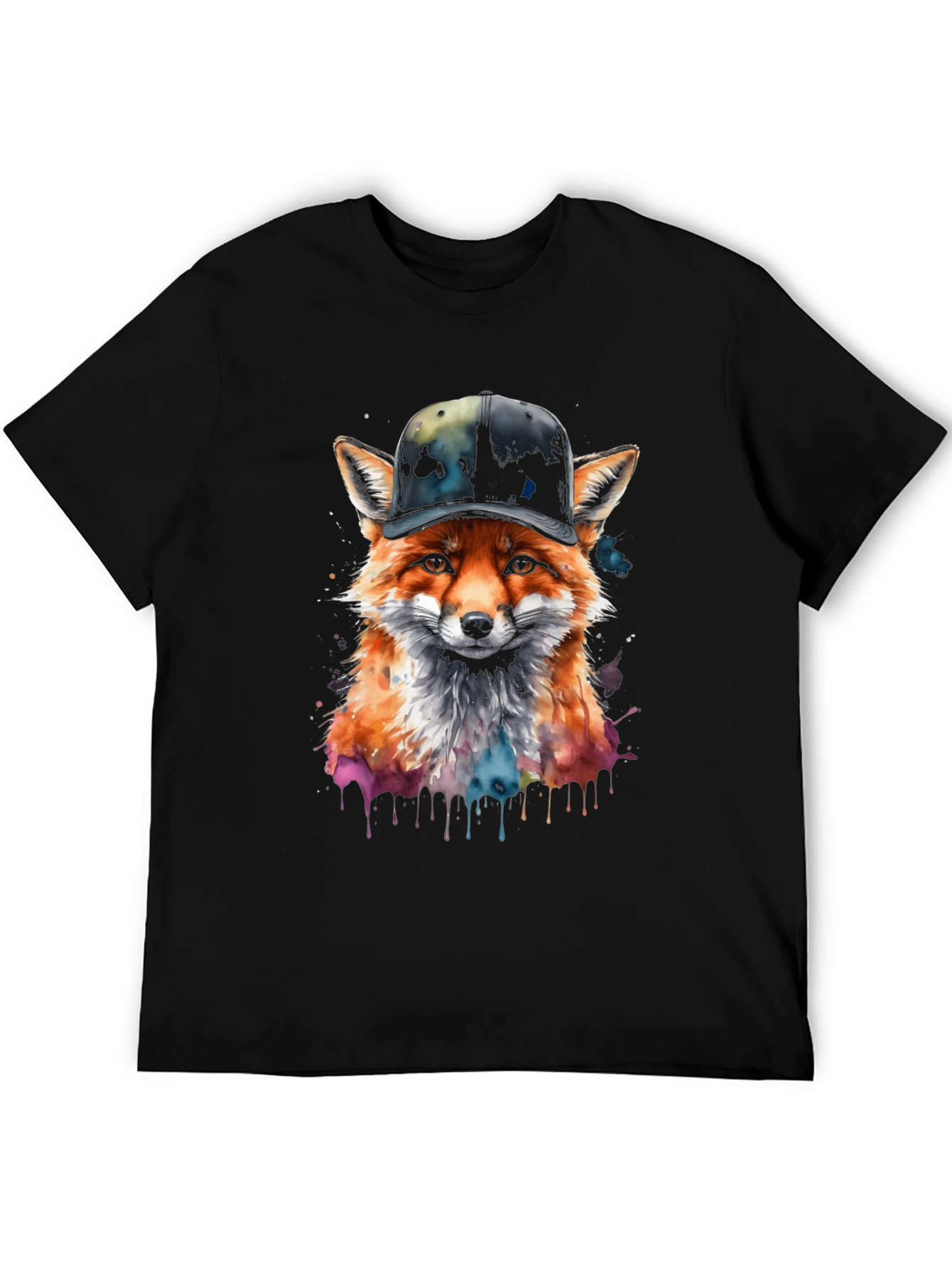 Fox in Hat Graphic Tee - Trendy Streetwear
