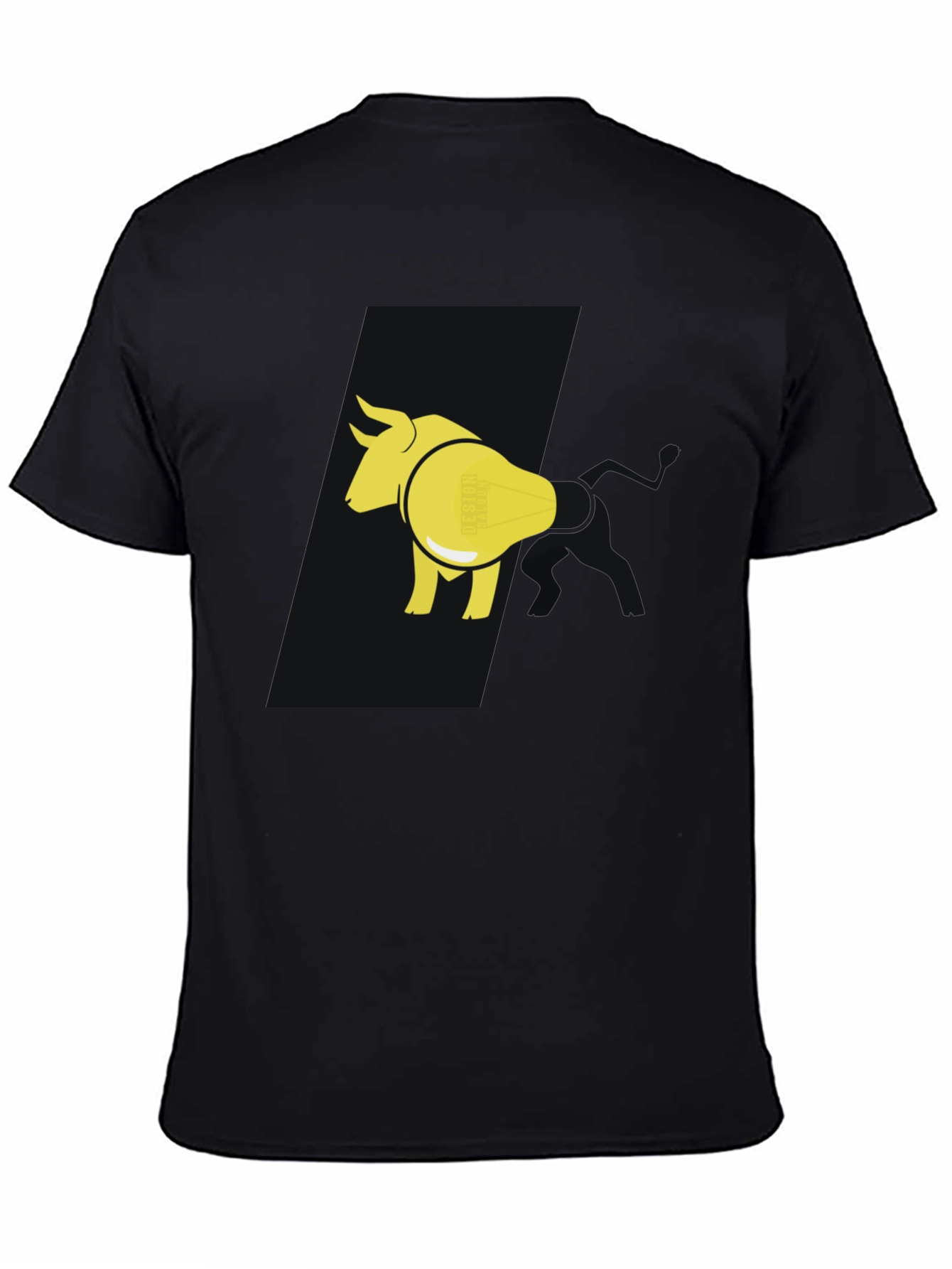 Bull & Lightbulb Graphic Tee - Black