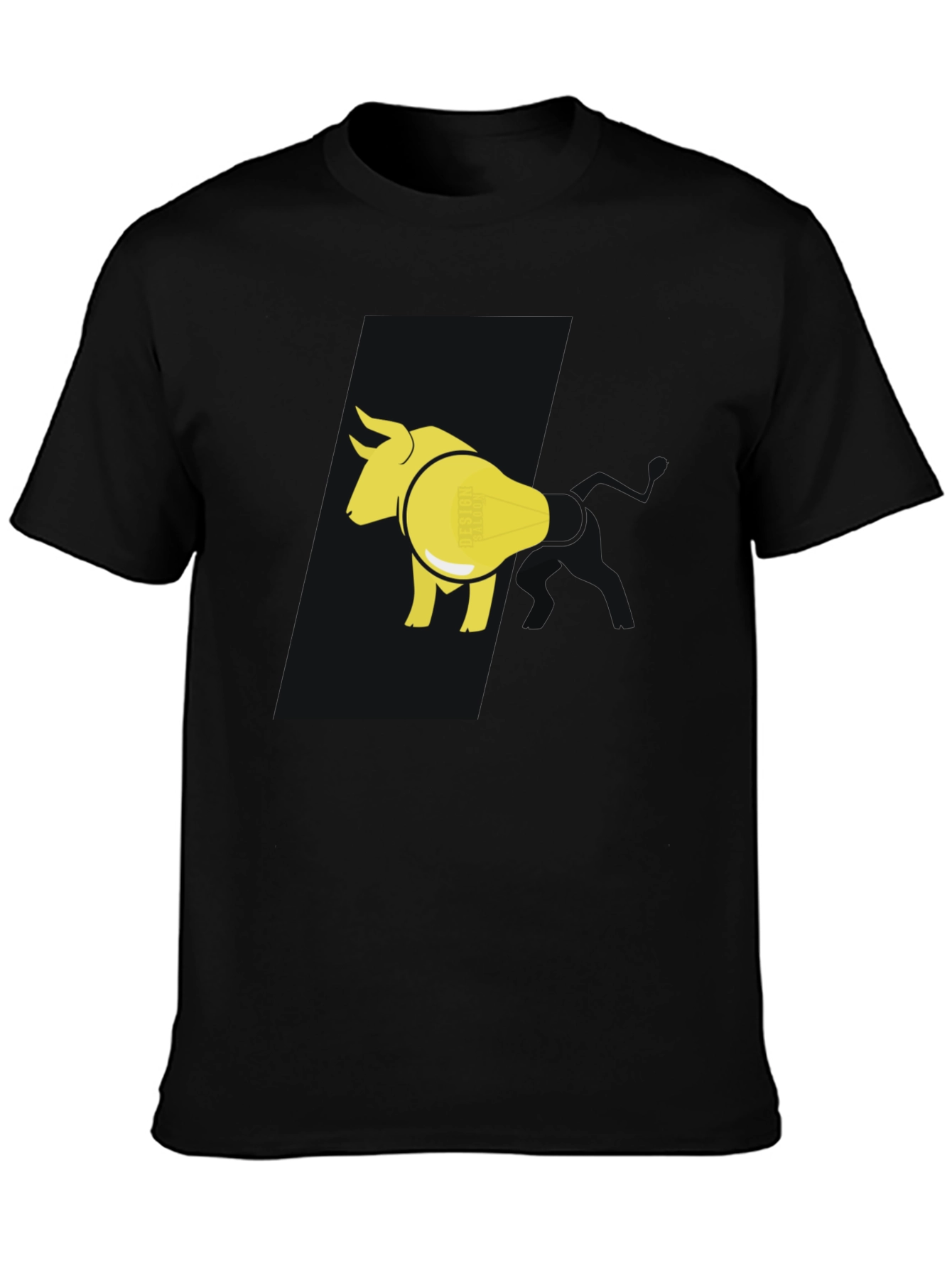 Bull & Lightbulb Graphic Tee - Black