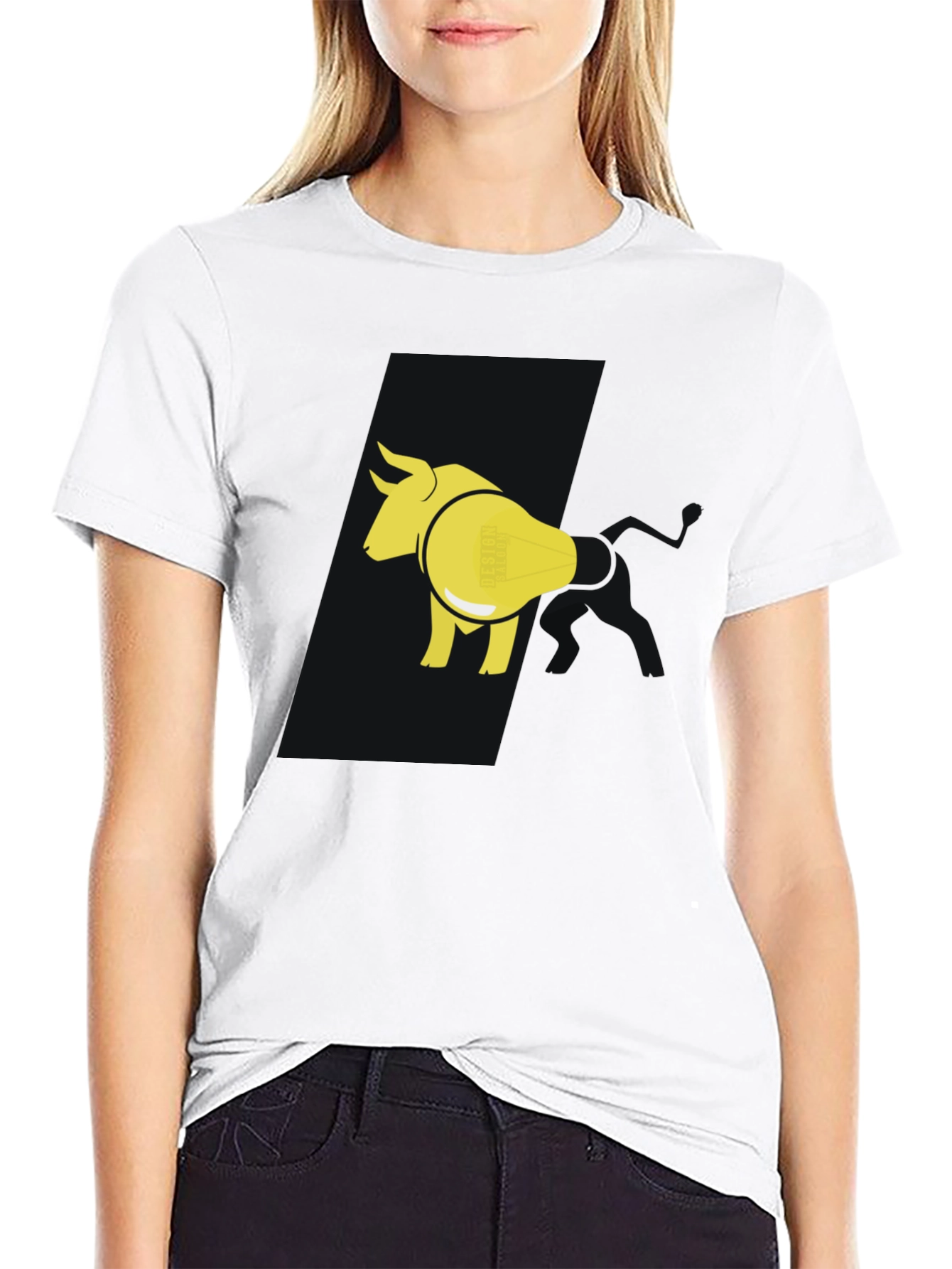 Bull & Lightbulb Graphic Tee - Black