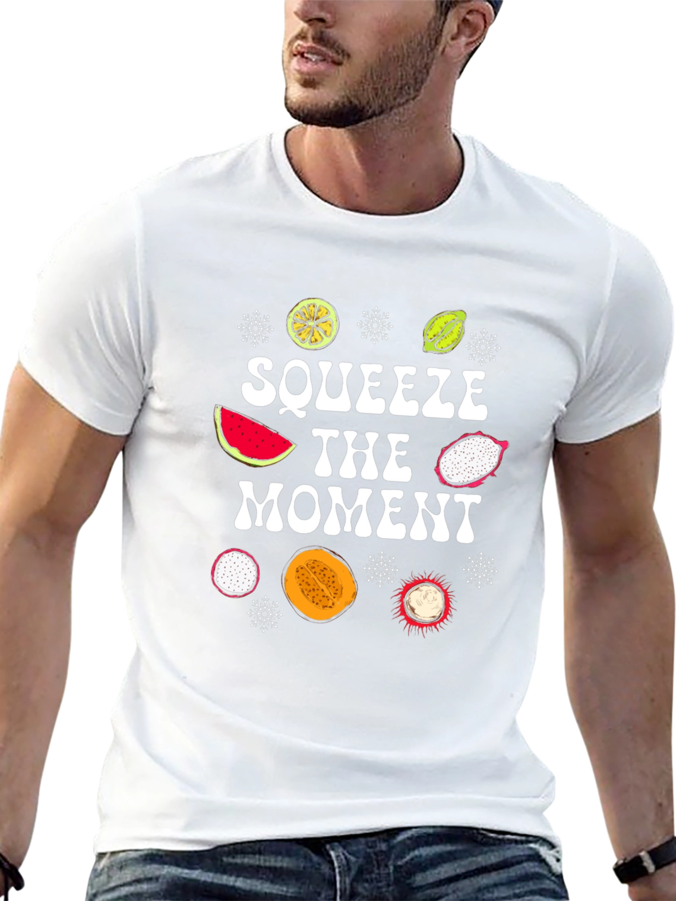 Squeeze The Moment Fruit Graphic T-Shirt