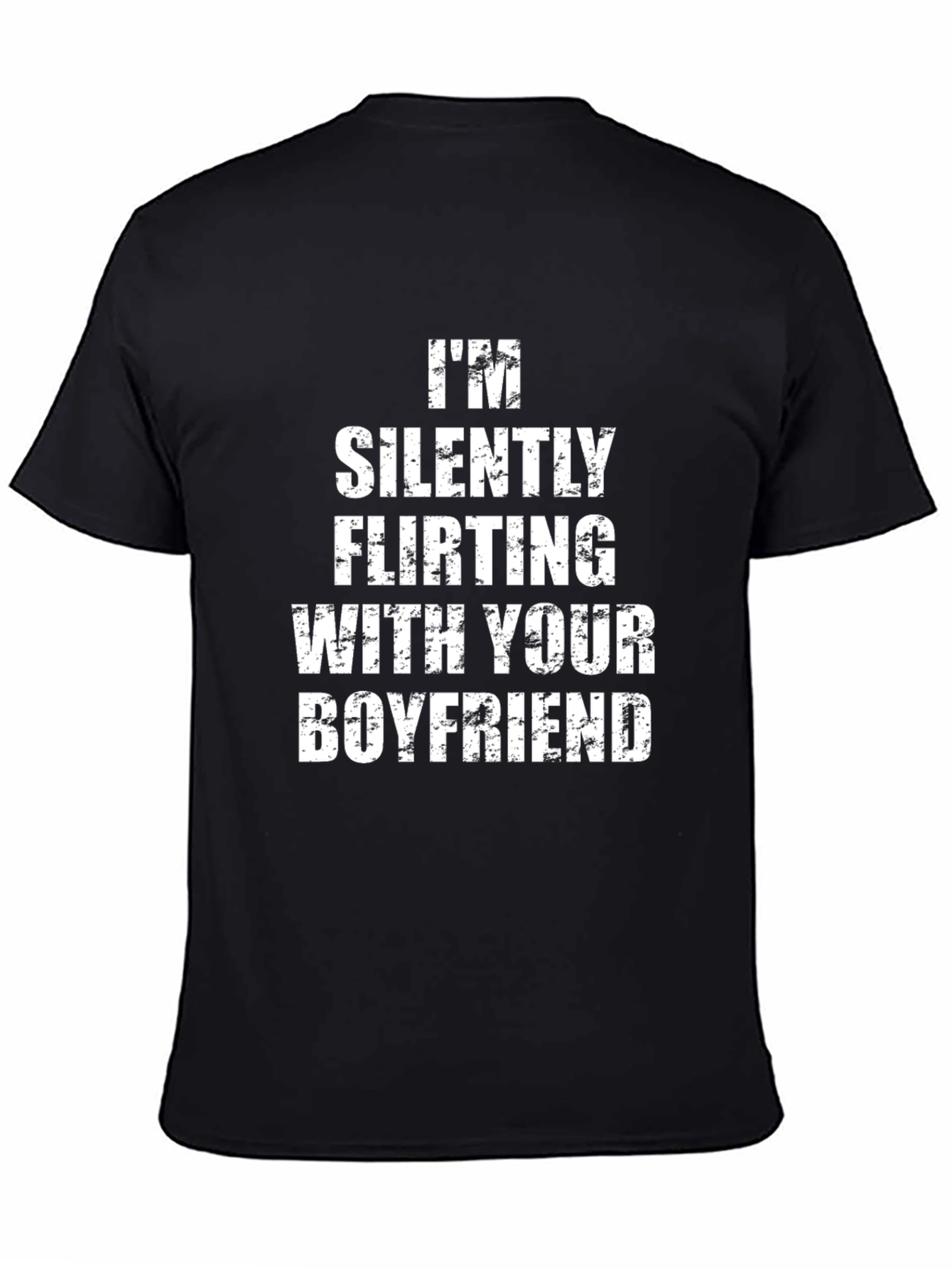 Flirty Boyfriend Tee - Black Graphic T-Shirt
