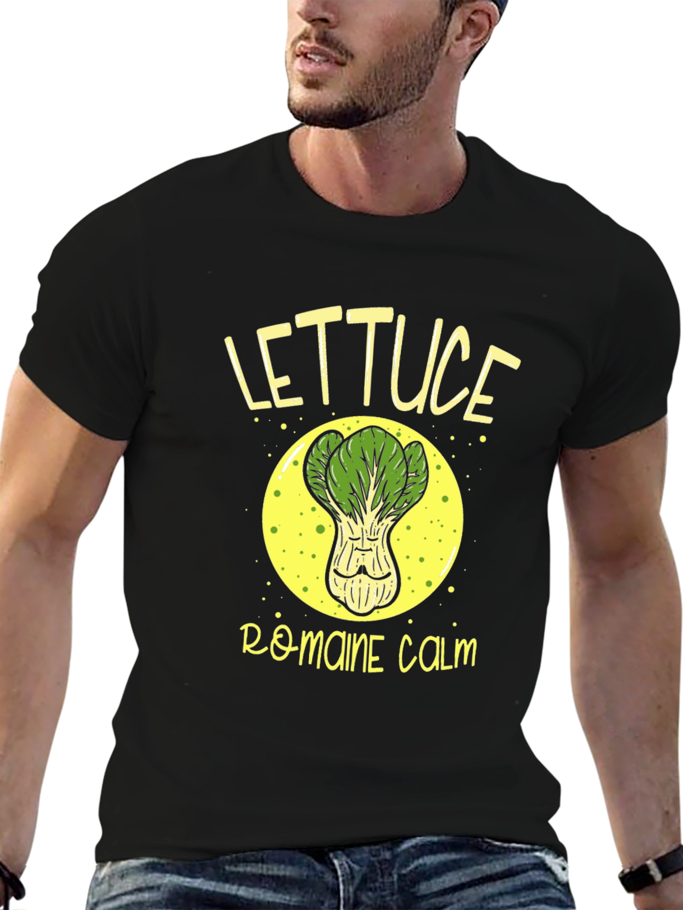 Lettuce Romaine Calm Black Graphic Tee