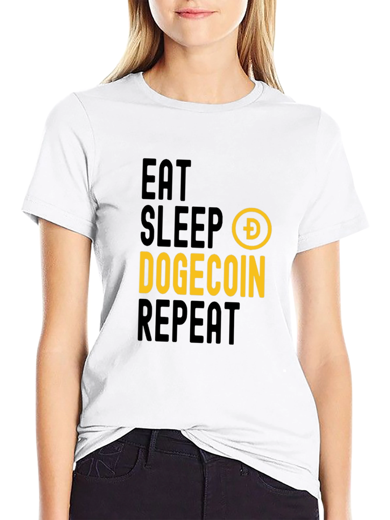 Eat Sleep Dogecoin Repeat T-Shirt - Crypto Fan Apparel