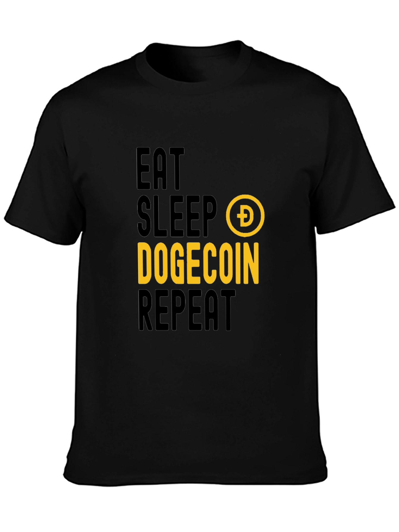 Eat Sleep Dogecoin Repeat T-Shirt - Crypto Fan Apparel