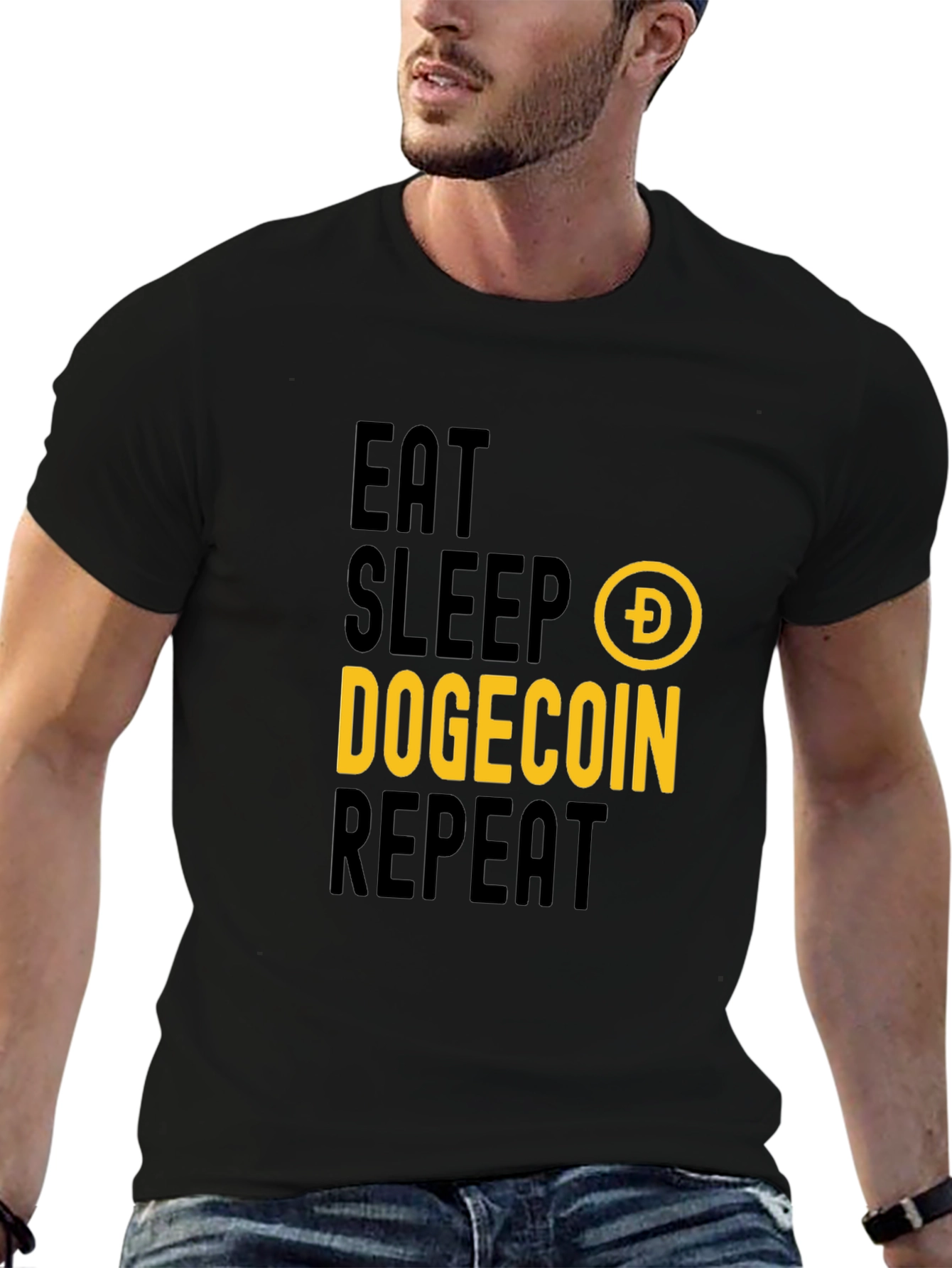 Eat Sleep Dogecoin Repeat T-Shirt - Crypto Fan Apparel