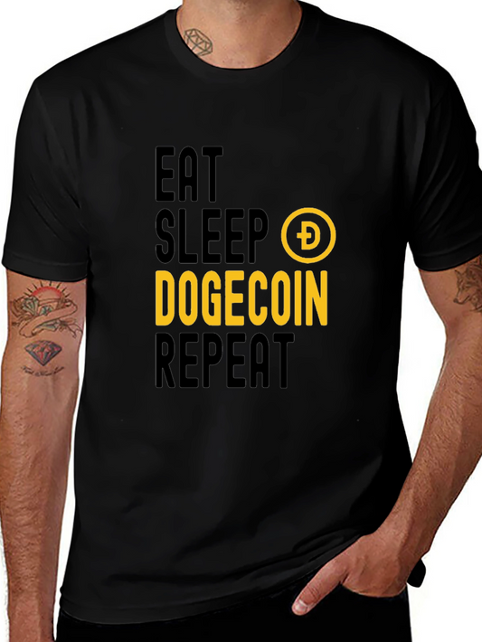 Eat Sleep Dogecoin Repeat T-Shirt - Crypto Fan Apparel