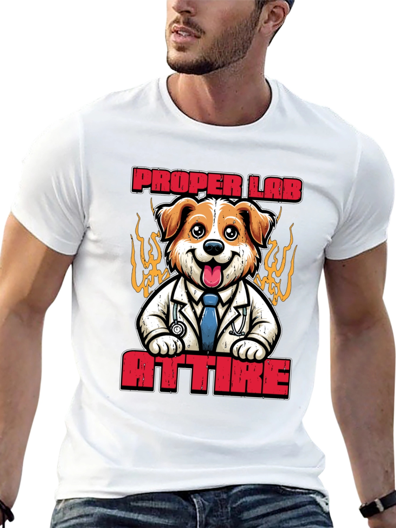 Proper Lab Attire T-Shirt: Dog Doctor Tee