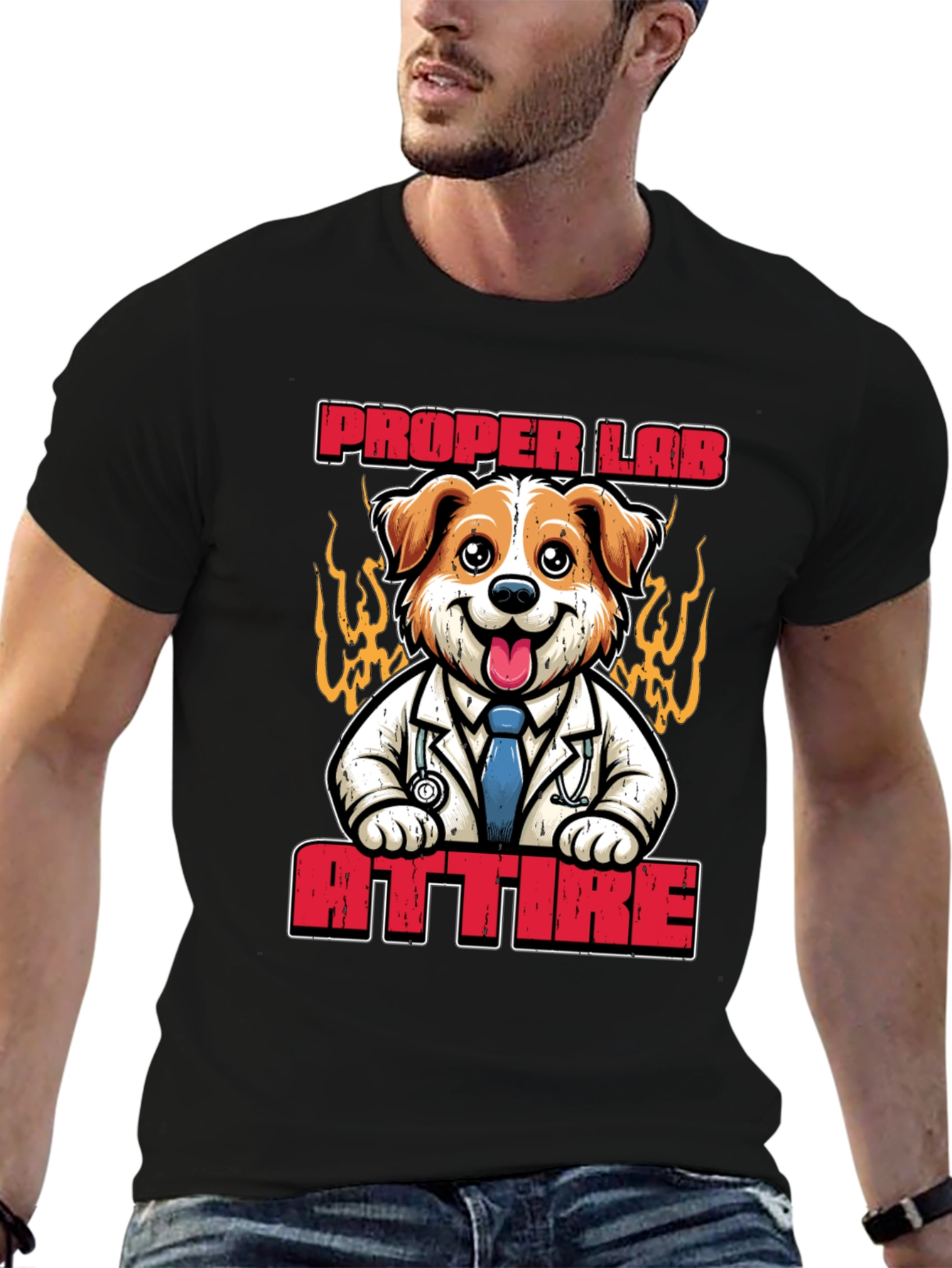 Proper Lab Attire T-Shirt: Dog Doctor Tee