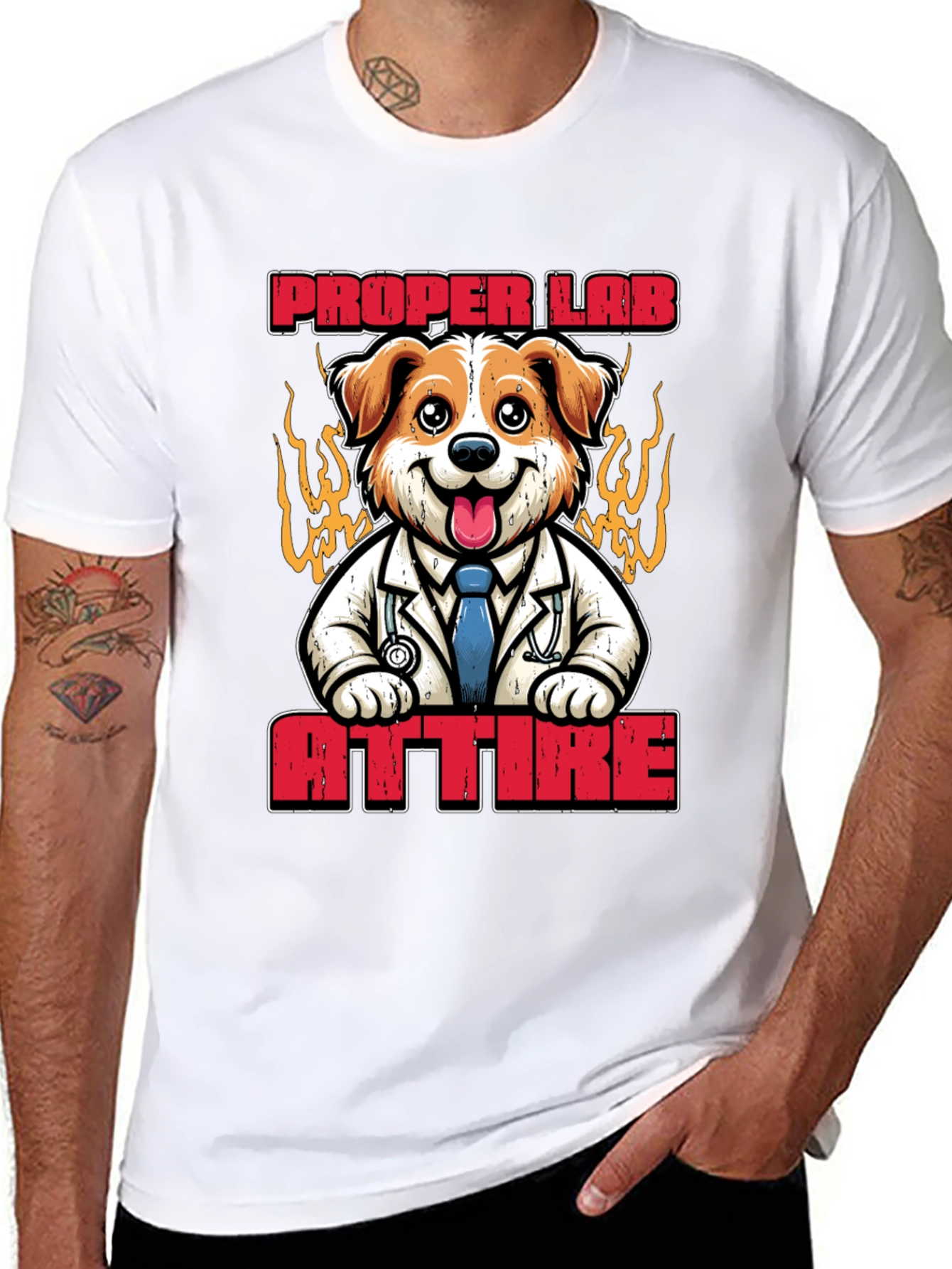 Proper Lab Attire T-Shirt: Dog Doctor Tee