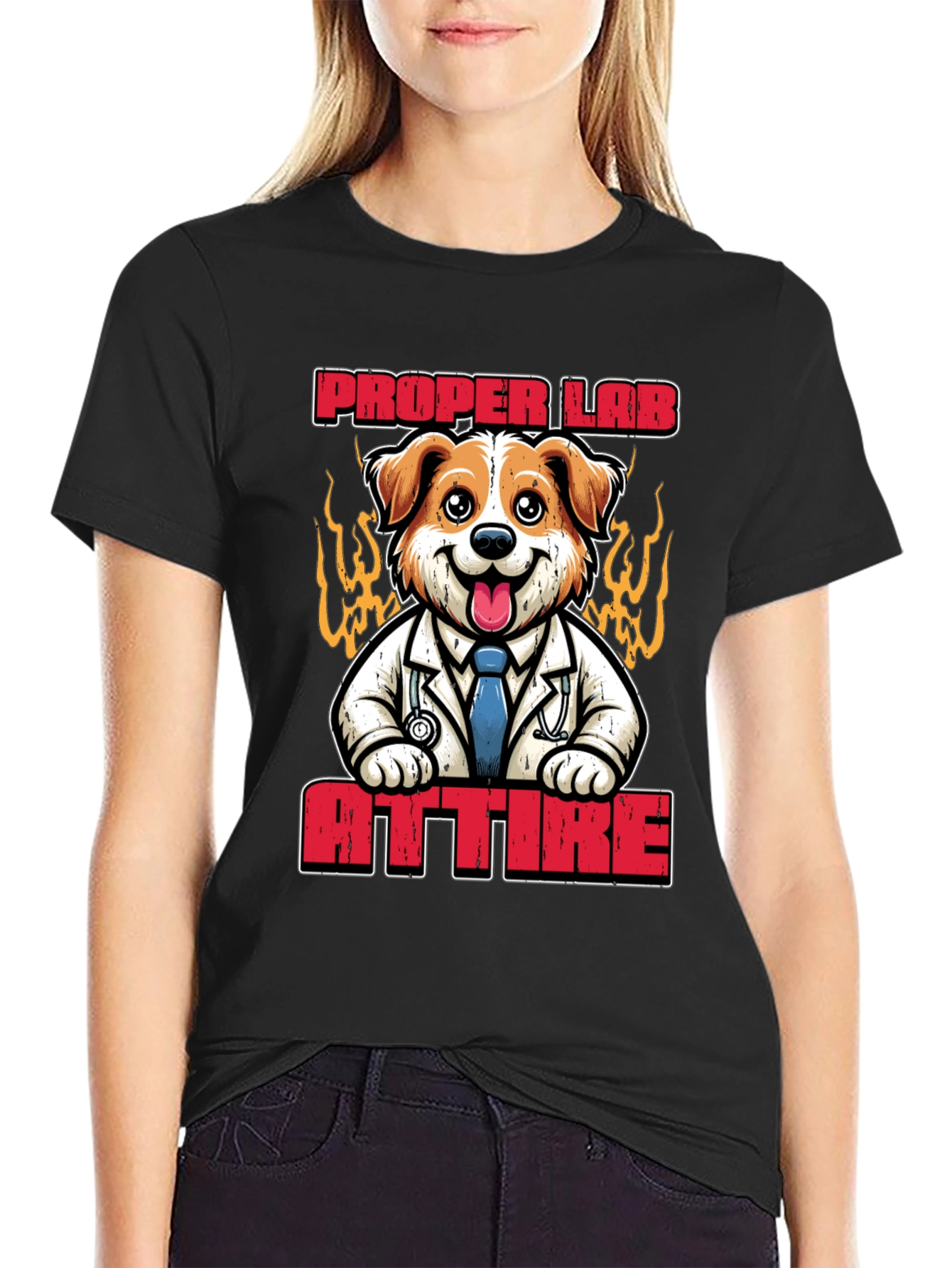 Proper Lab Attire T-Shirt: Dog Doctor Tee