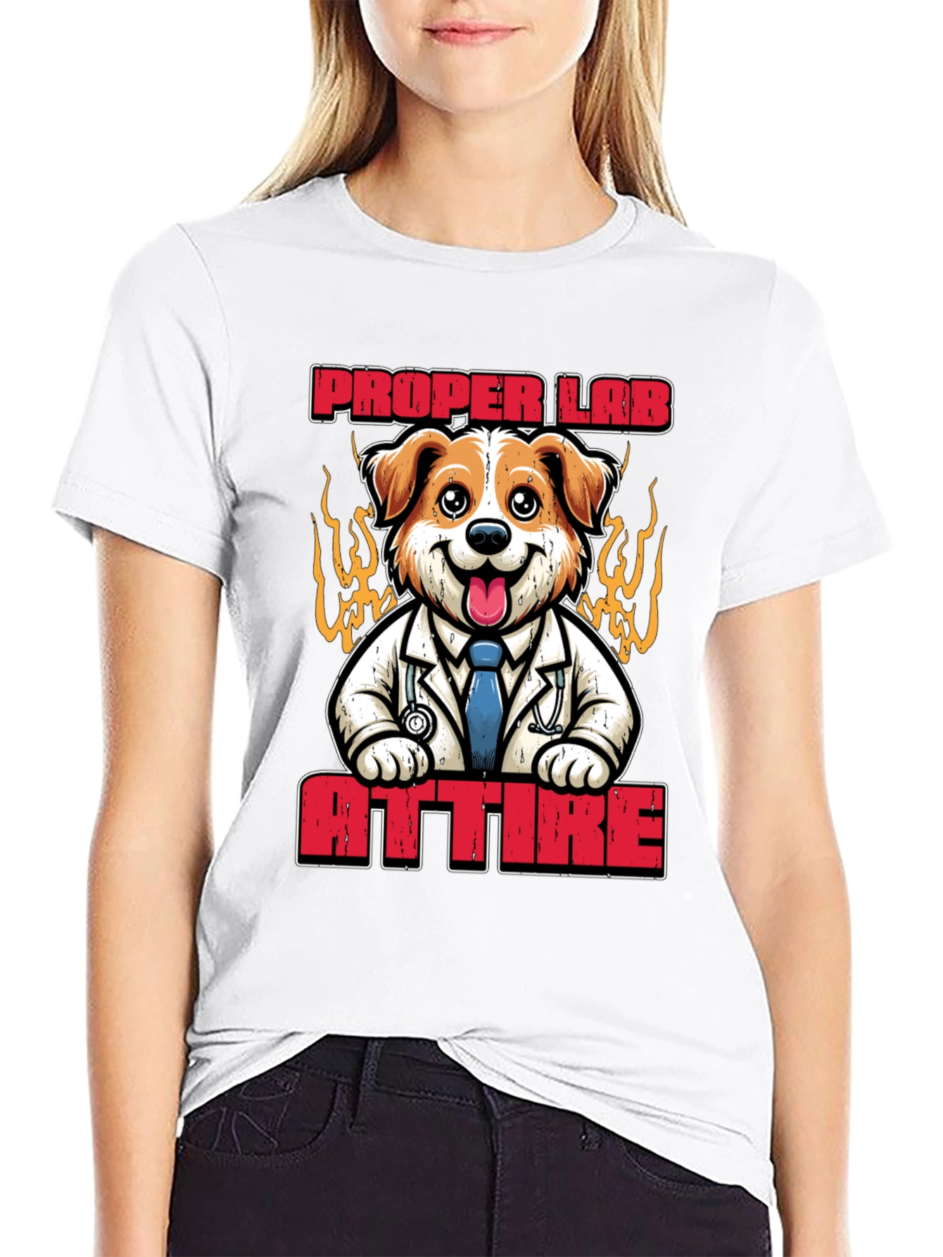 Proper Lab Attire T-Shirt: Dog Doctor Tee