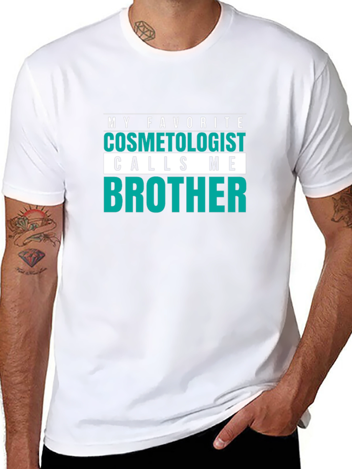 Cosmetologist Brother T-Shirt - Funny Hairdresser Tee