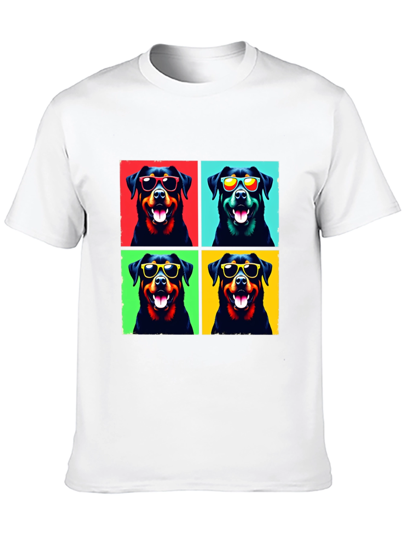 Cool Rottweiler Pop Art T-Shirt
