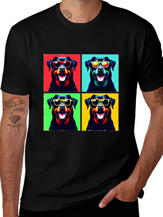 Cool Rottweiler Pop Art T-Shirt