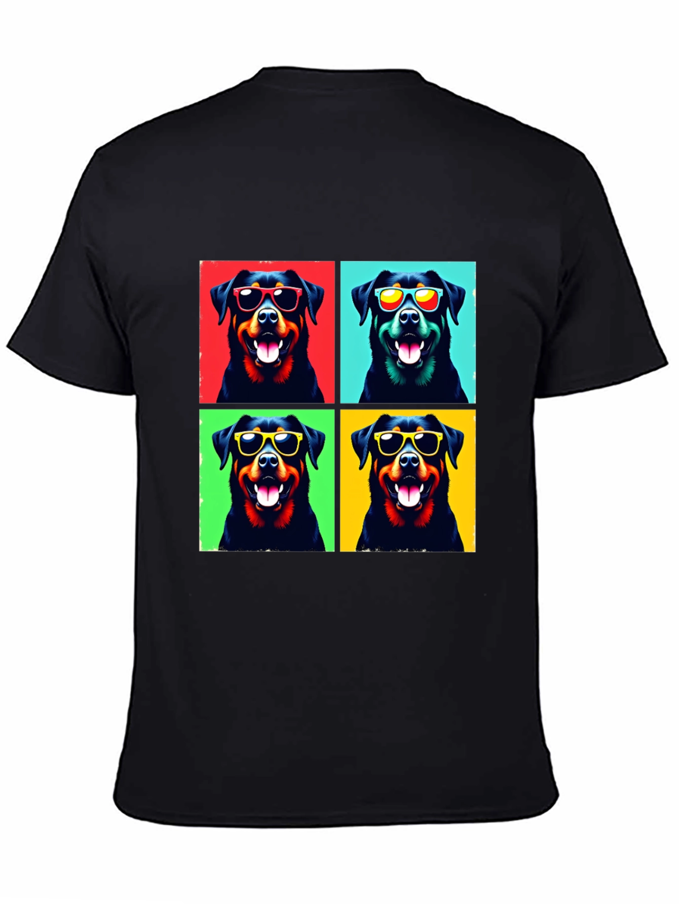 Cool Rottweiler Pop Art T-Shirt