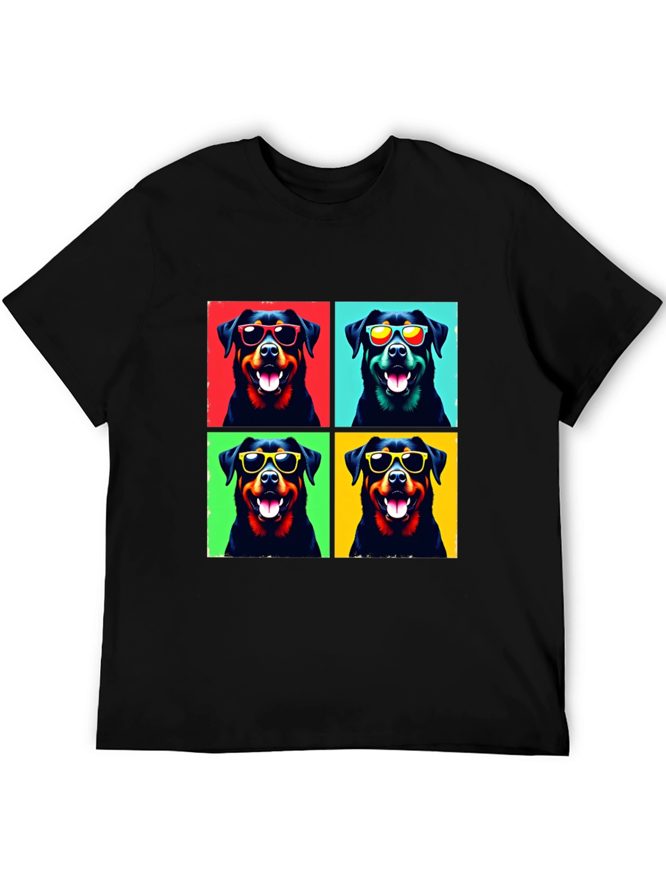 Cool Rottweiler Pop Art T-Shirt