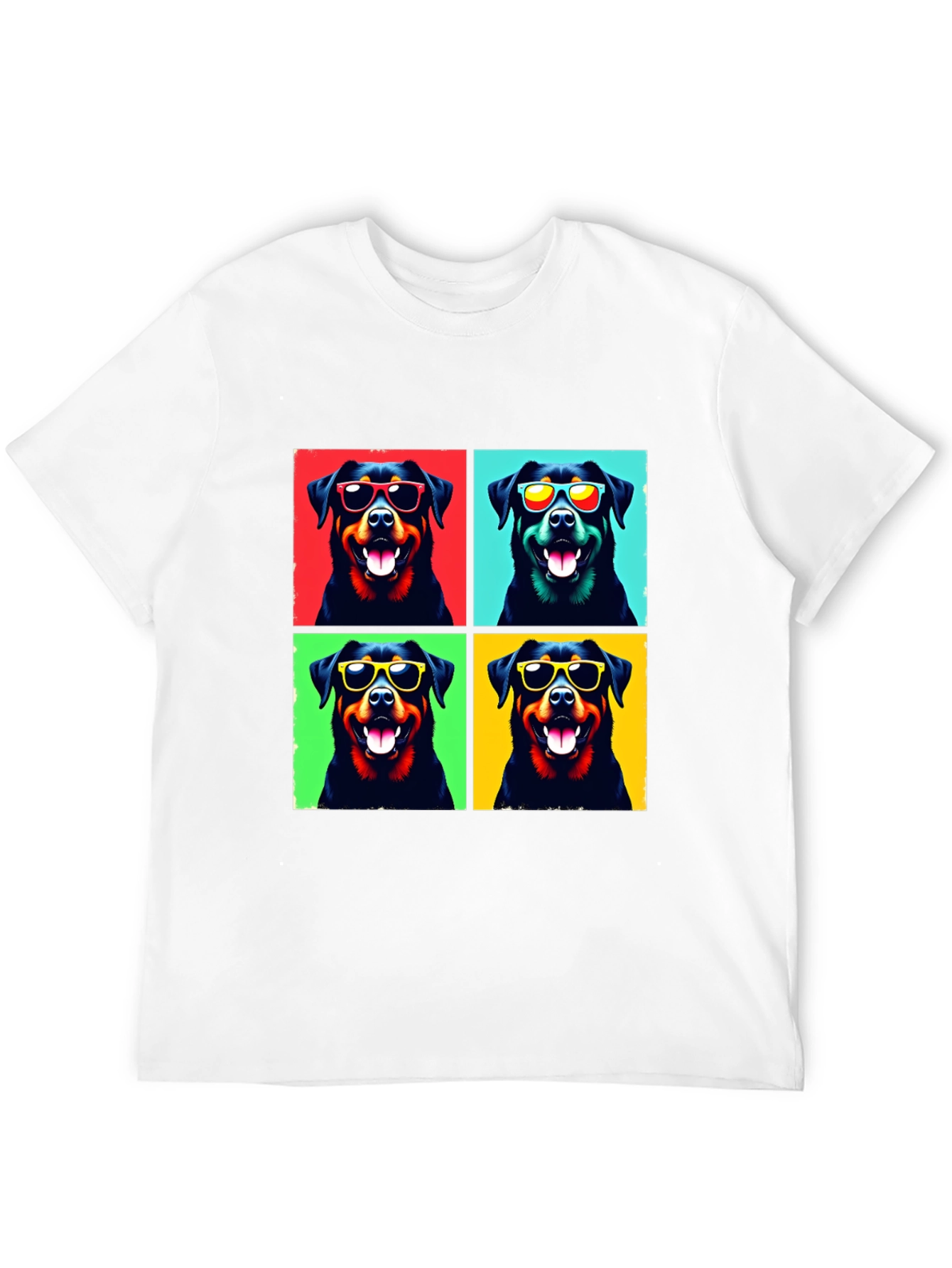 Cool Rottweiler Pop Art T-Shirt