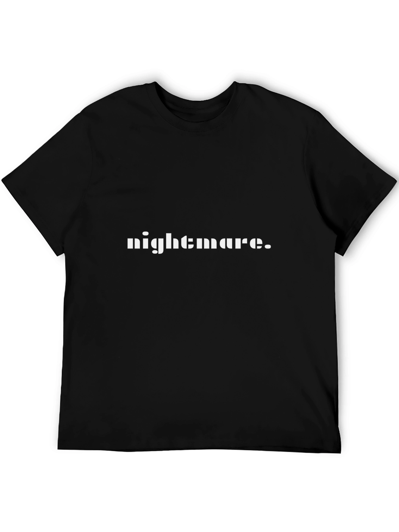 Nightmare Tee - Black Graphic Print Crew Neck T-Shirt