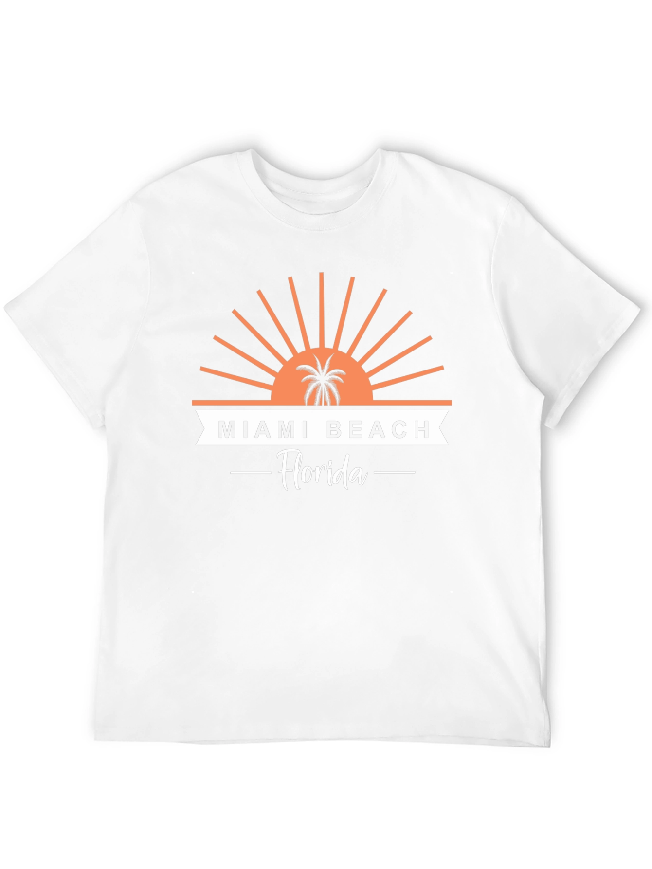 Miami Beach Florida T-Shirt Palm Tree Graphic Tee