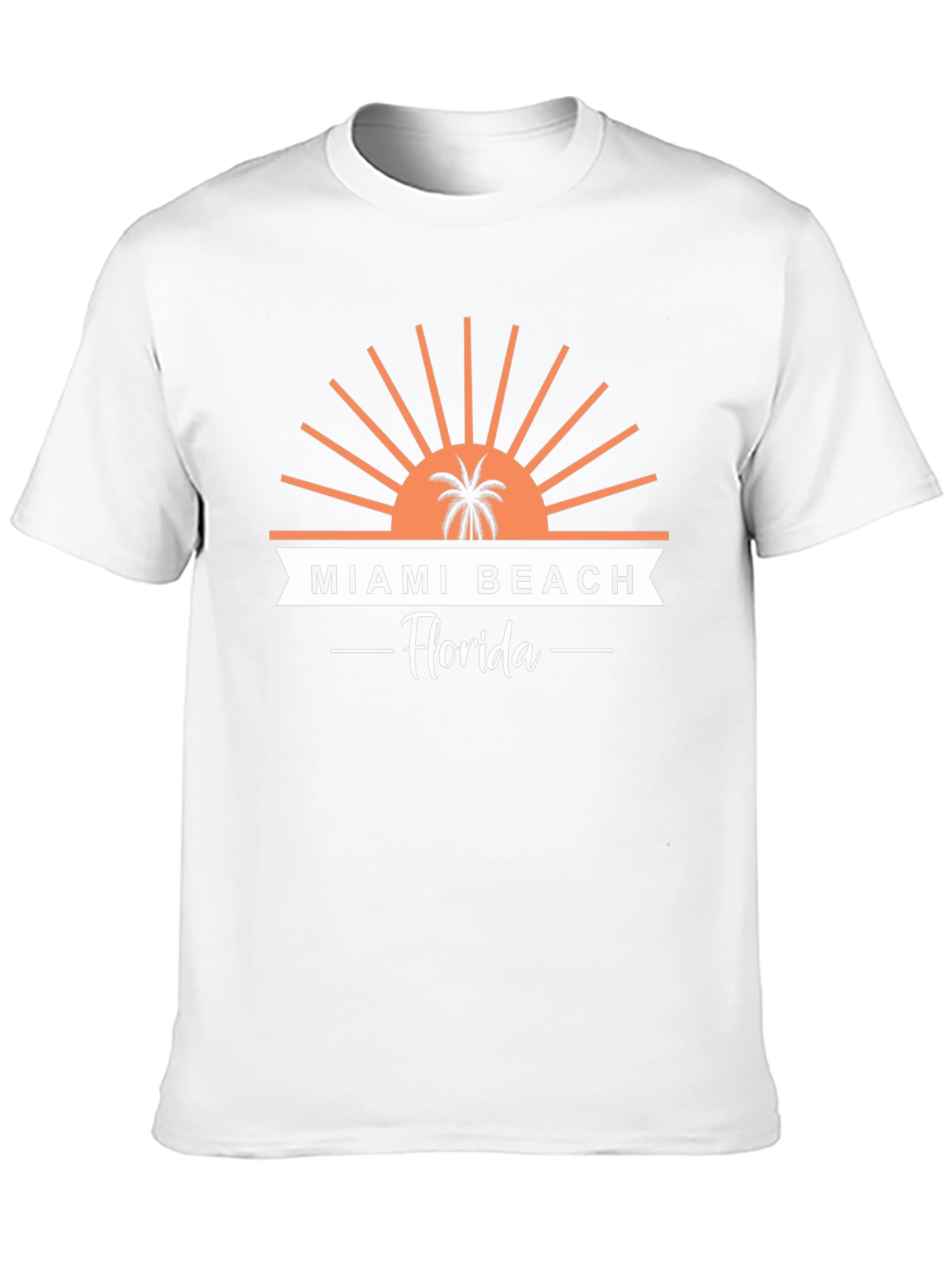 Miami Beach Florida T-Shirt Palm Tree Graphic Tee