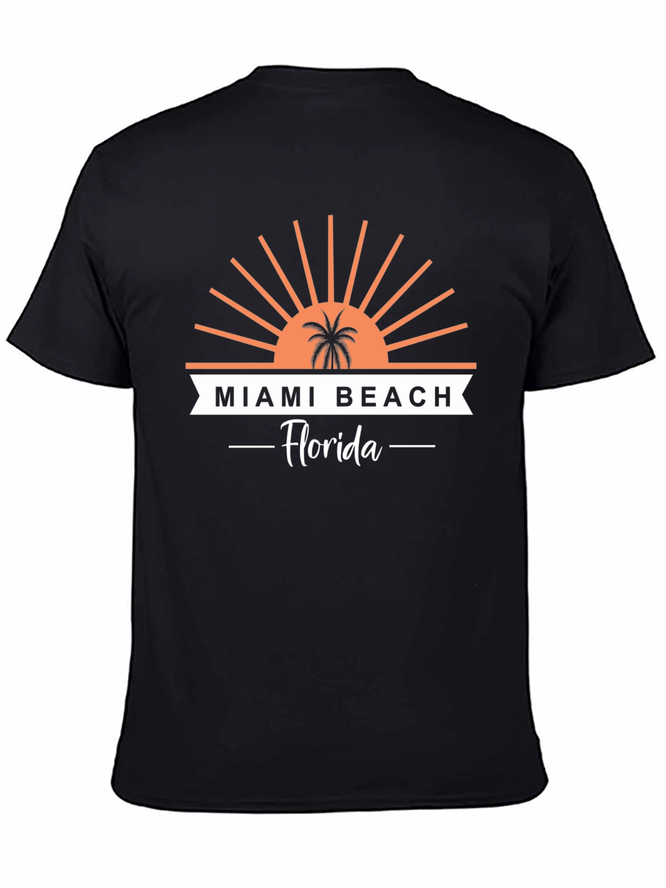Miami Beach Florida T-Shirt Palm Tree Graphic Tee